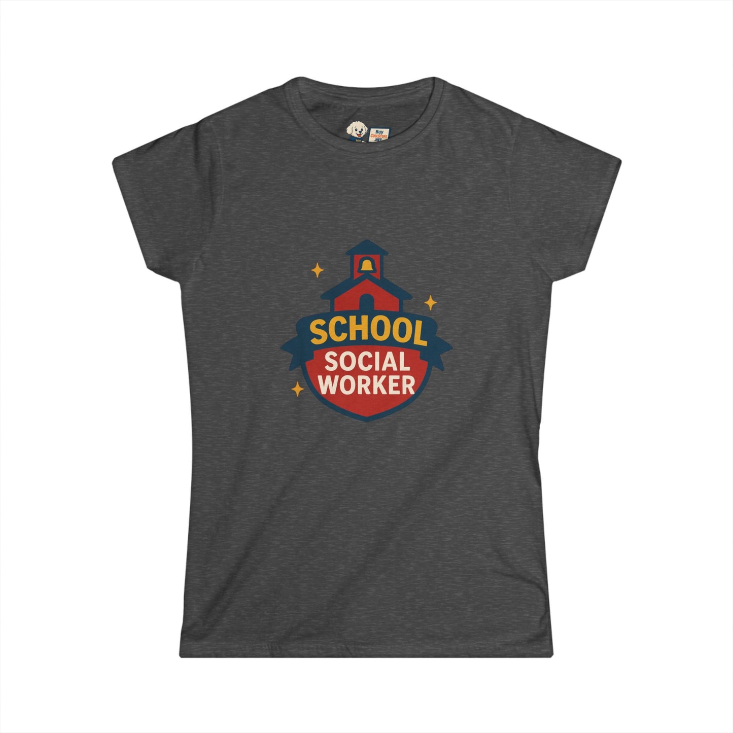 School Social Worker Women's Softstyle Tee - Empowerment Shirt for Education