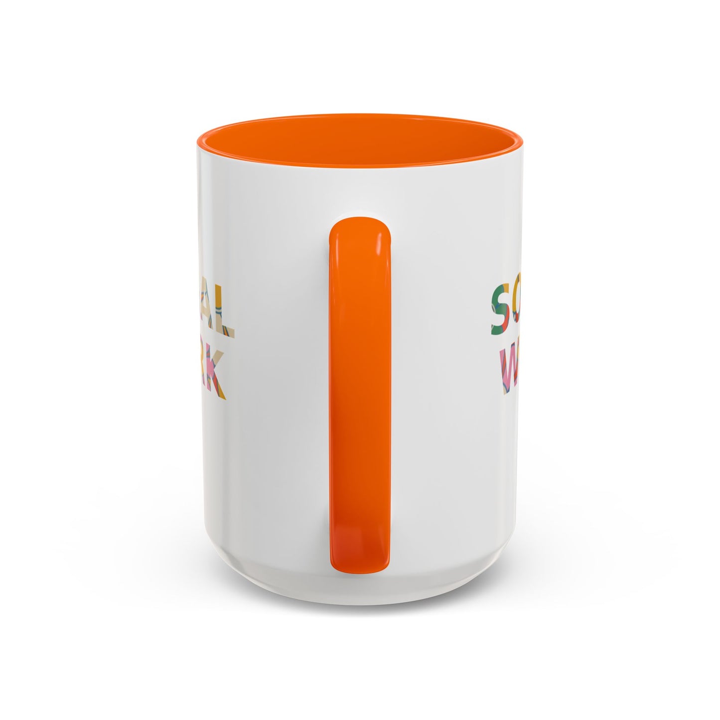 Social Work "Flower Letters" -Accent Mug - 15oz