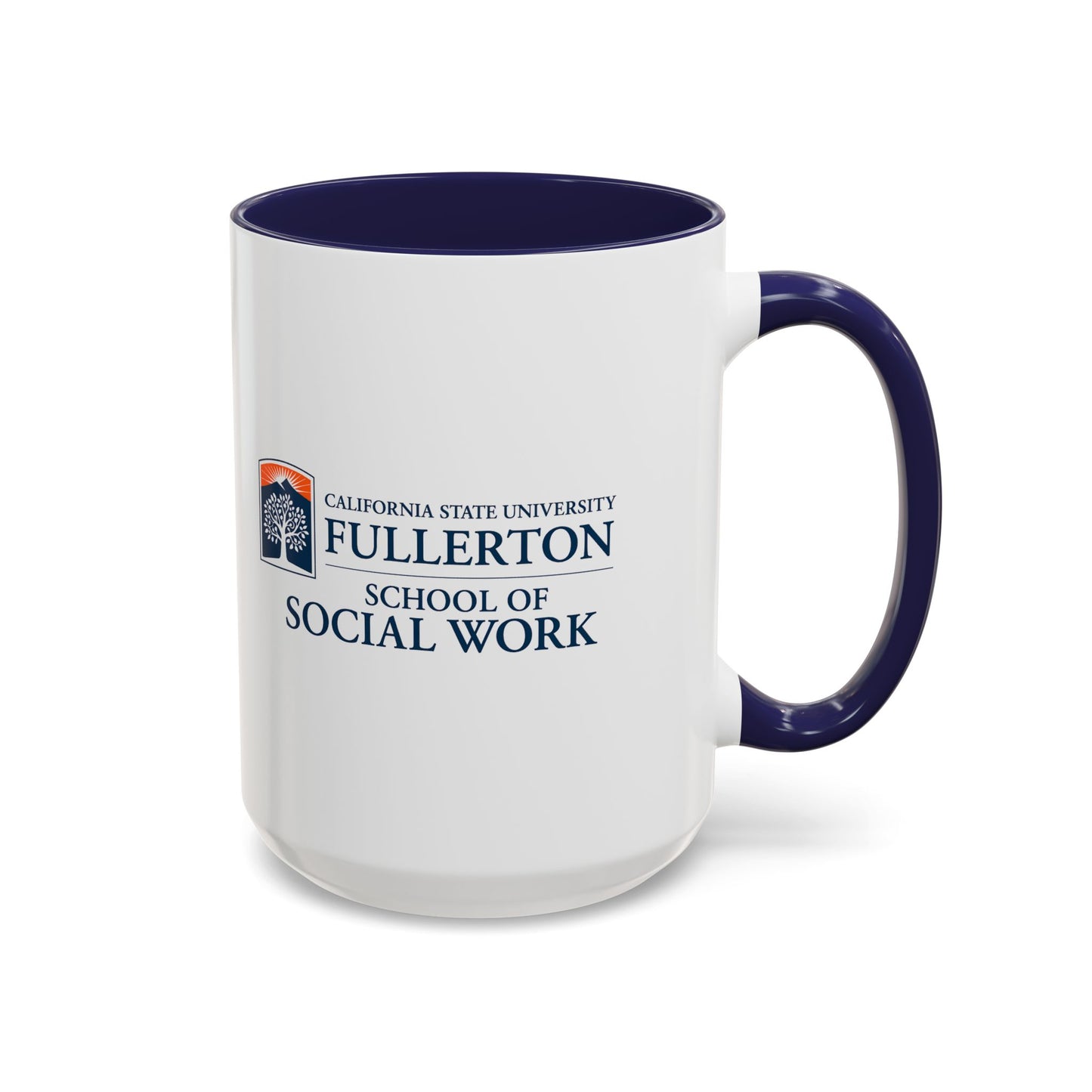 Fullerton School of Social Work Customized Accent Coffee Mug - 15oz