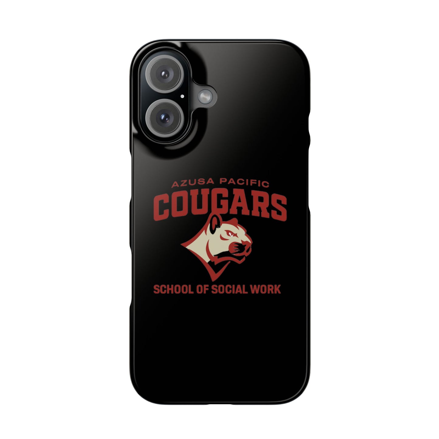 Azuza Pacific University - Slim I-Phone Case - School of Social Work (Black)