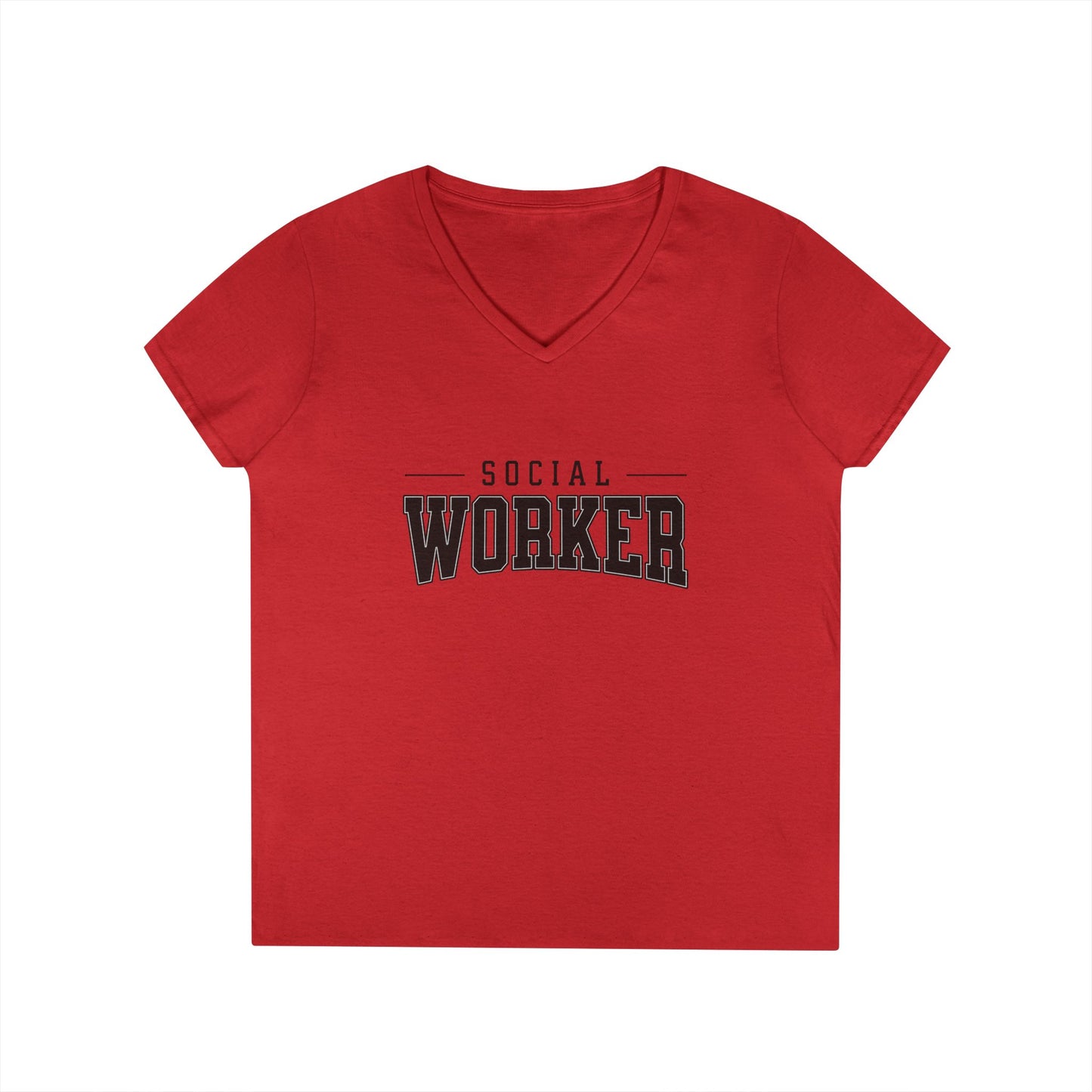 Social Worker Ladies' V-Neck T-Shirt — Casual Professional Gift for Social Work Professionals
