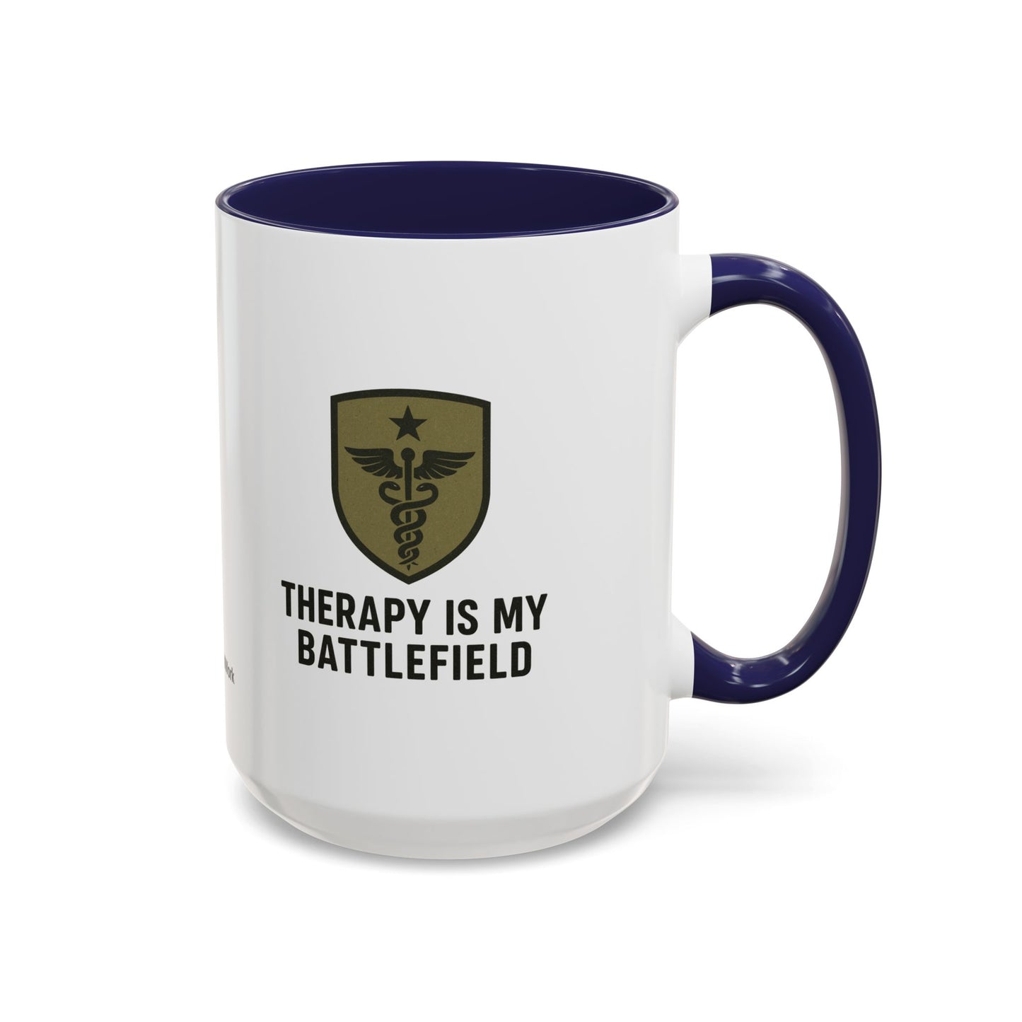 Military Social Work -Empowering Coffee Mug - "Therapy is My Battlefield" - Perfect Gift for Advocates and Supporters