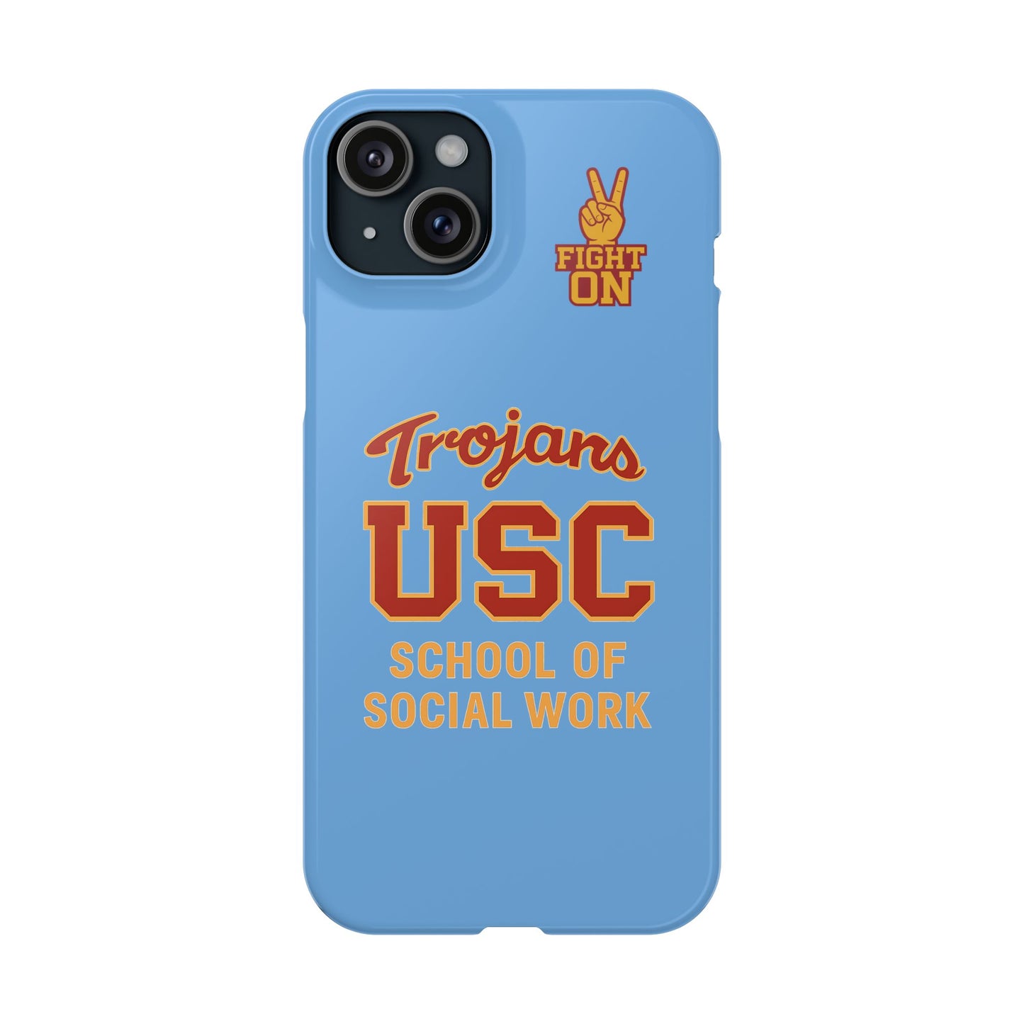 USC Trojans Slim I-Phone Case - School of Social Work (Light Blue)