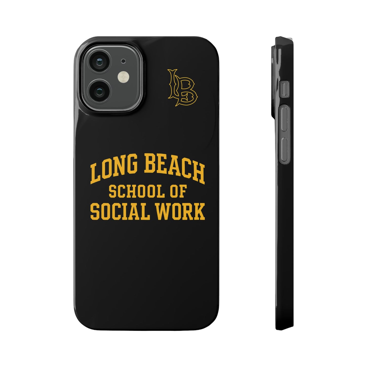 Long Beach State University - Slim I-Phone Case - School of Social Work (Black)