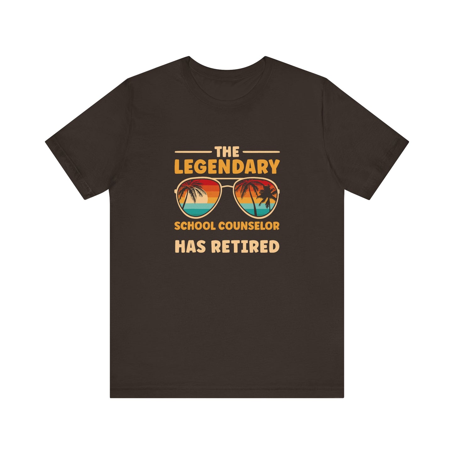 Unisex The Legendary School Counselor Has Retired T-Shirt — Retirement Gift Tee for Counselors