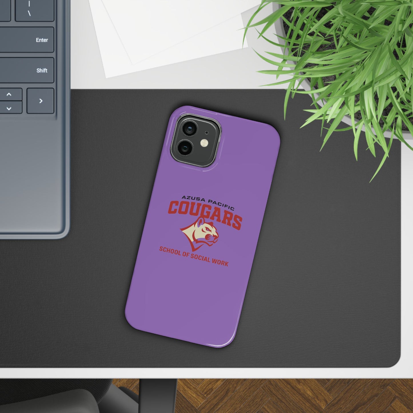 Azuza Pacific University - Slim I-Phone Case - School of Social Work (Light Purple)