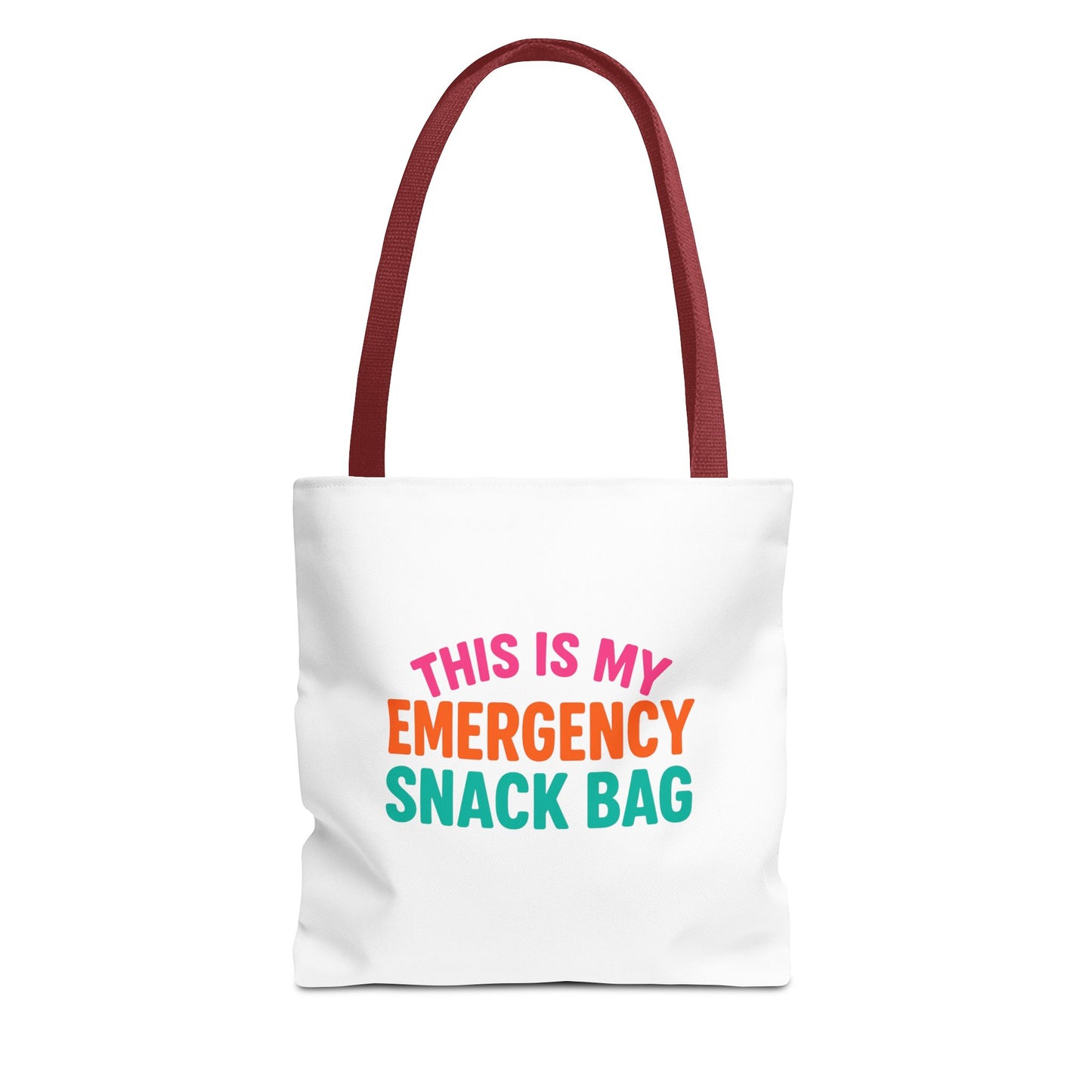 Snack Emergency Tote Bag — "This Is My Emergency Snack Bag" Cute Grocery/Everyday Carry (Social Work/Mental Health)