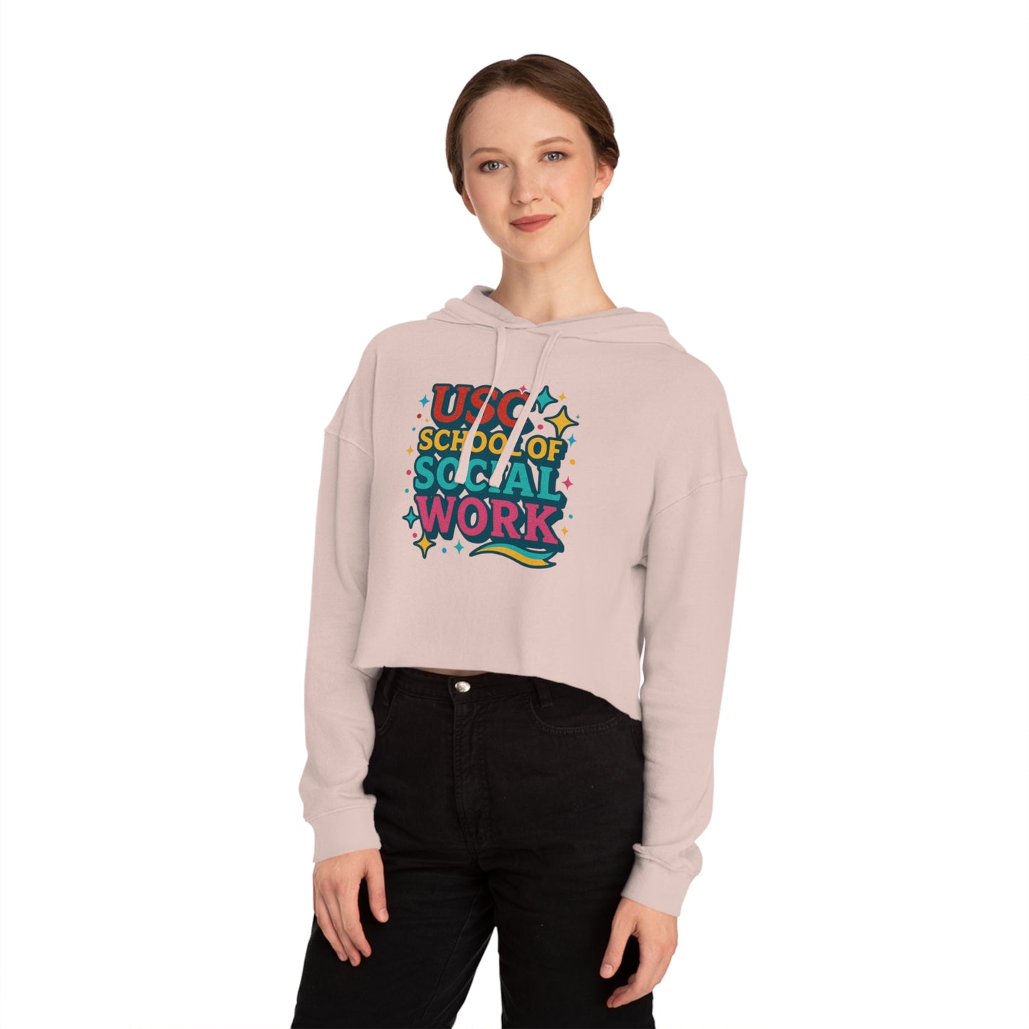 Sparkle - USC School of Social Work Women's Cropped Hoodie