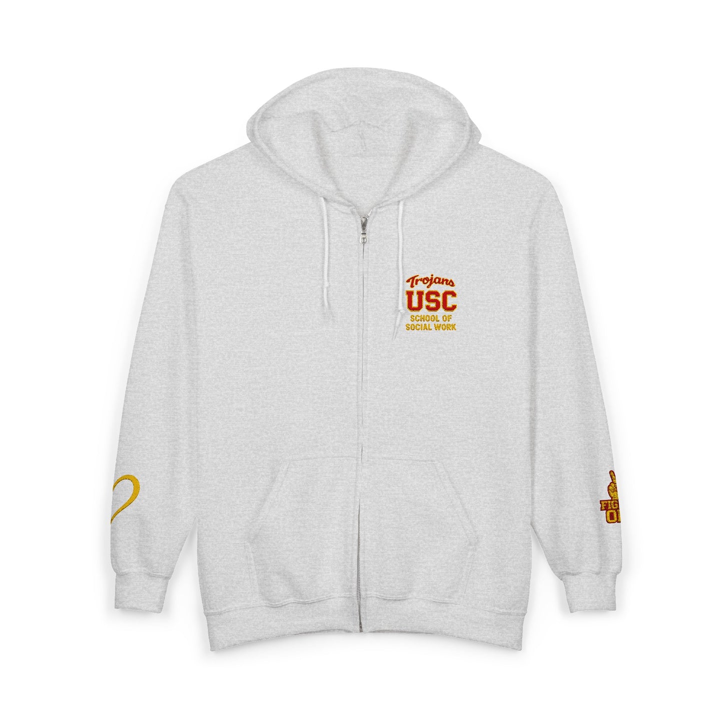 USC School of Social Work -Unisex Heavy Blend™ Full Zip Hooded Sweatshirt - Ultimate Comfort for Fans