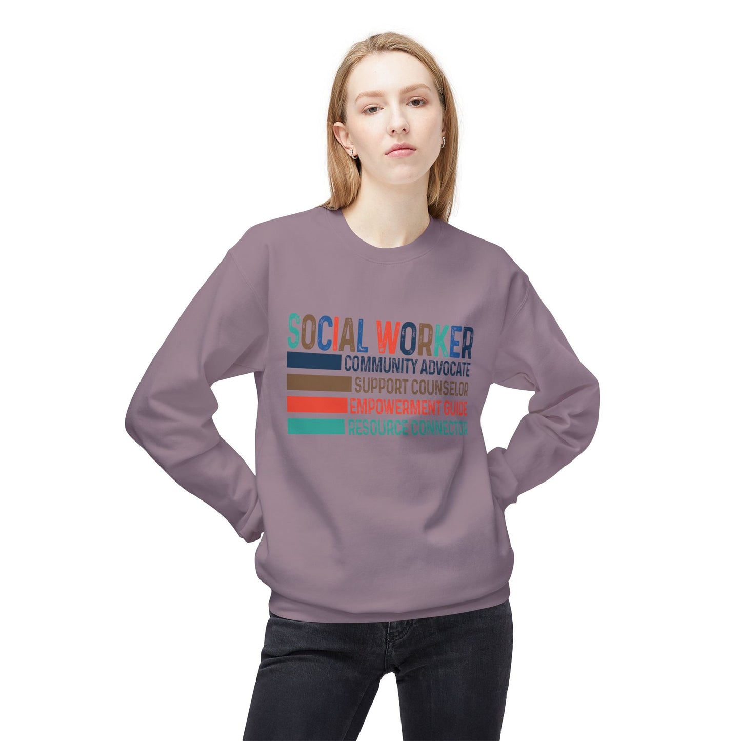 Social Worker Crewneck Sweatshirt — Retro & Fun Design