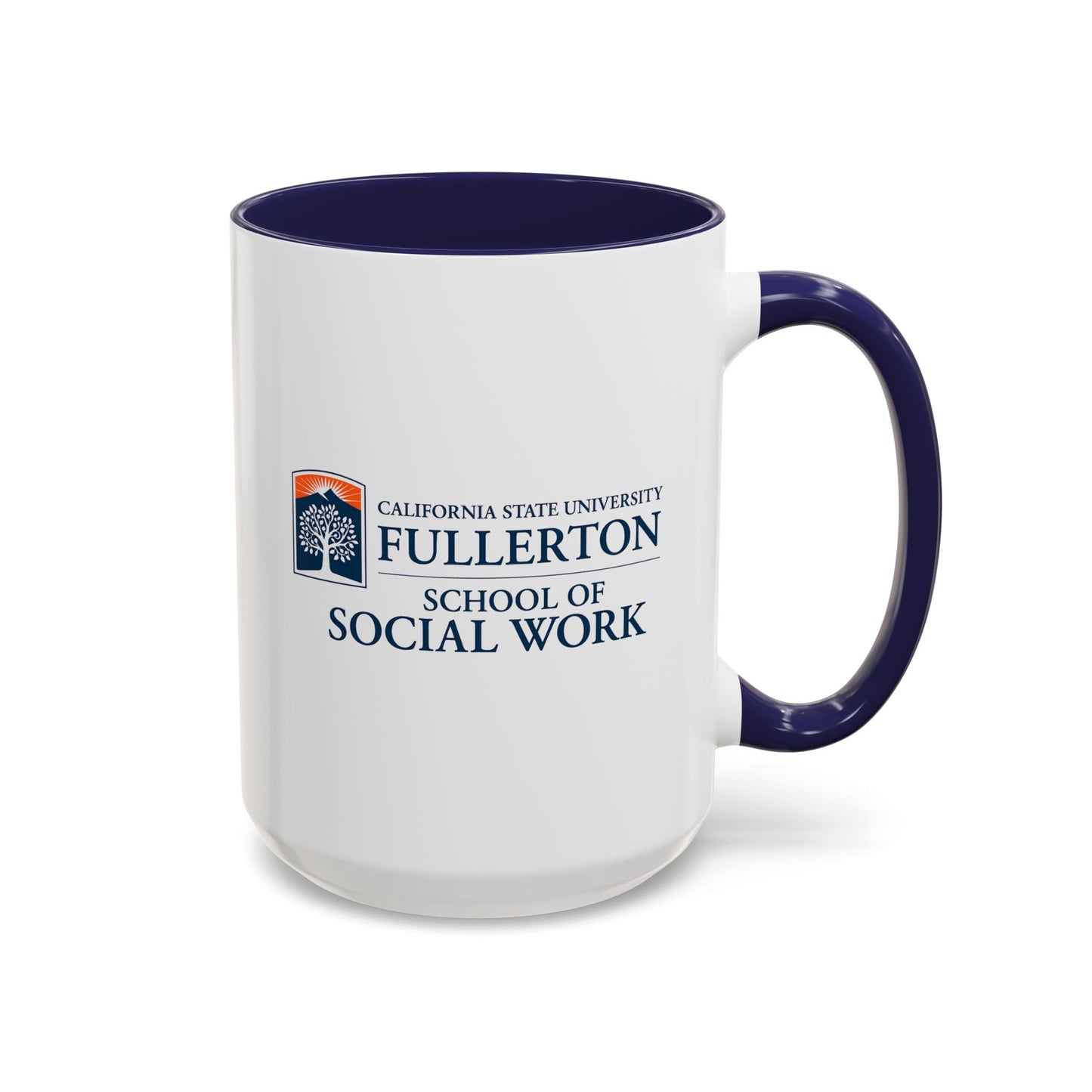Fullerton School of Social Work Customized Accent Coffee Mug - 15oz