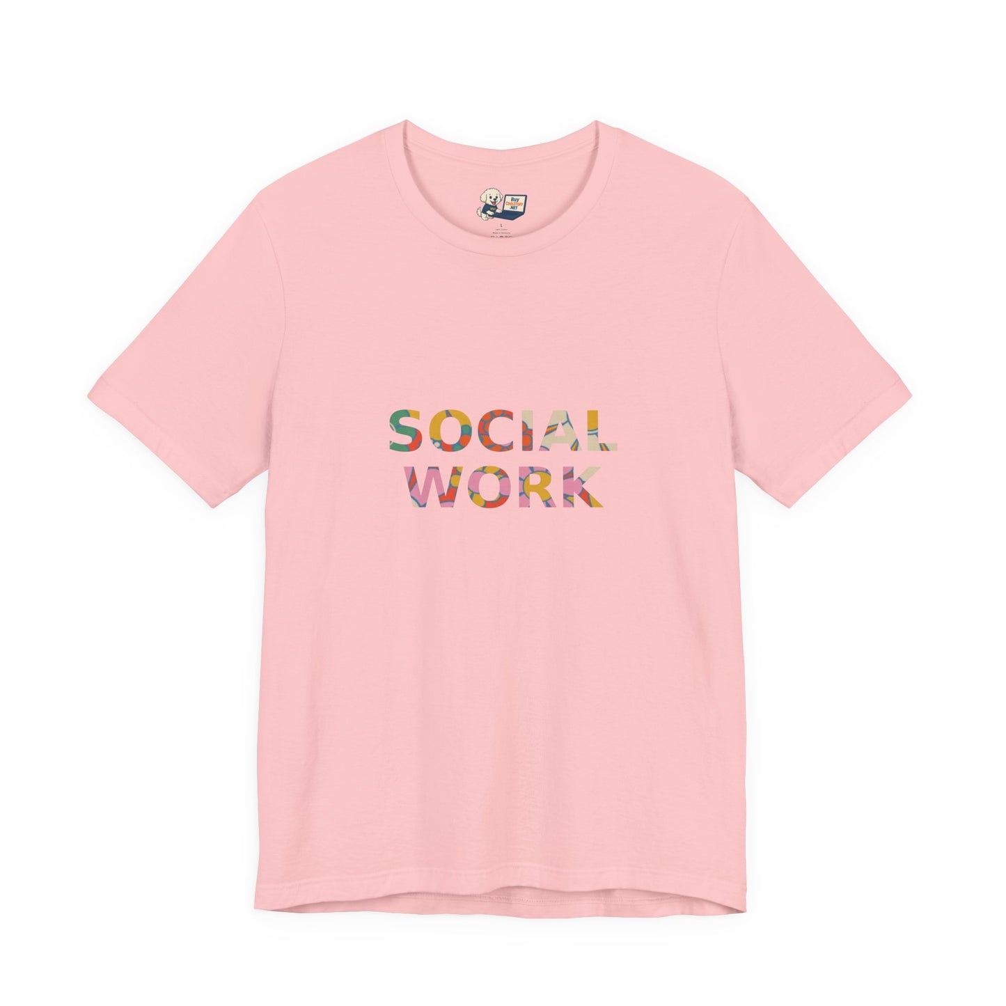 Social Work "Flower Letters" Unisex Jersey Tee - Fun & Quirky Design for Everyday Heroes