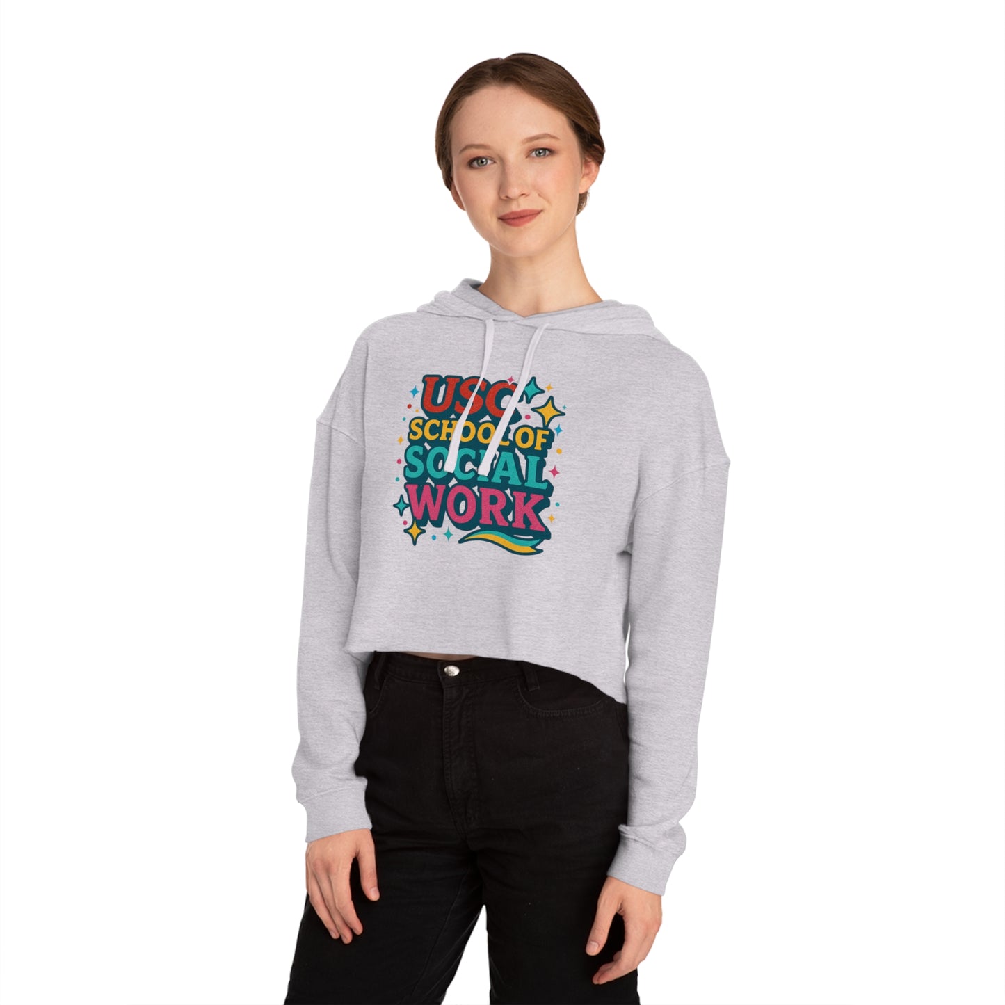 Sparkle - USC School of Social Work Women's Cropped Hoodie