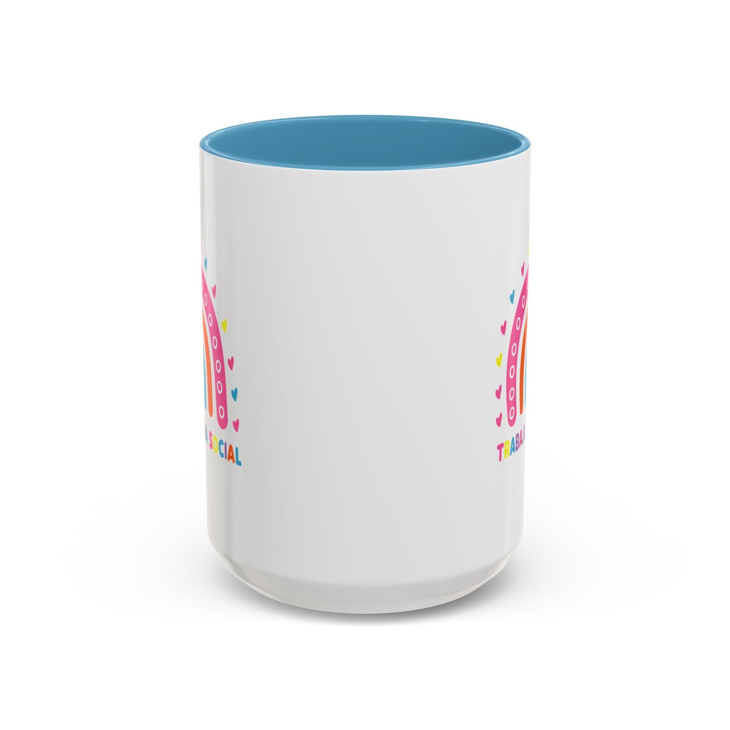 Accent Coffee Mug - 'Trabajadora Social' Colorful Rainbow Social Worker Gift (15 oz)