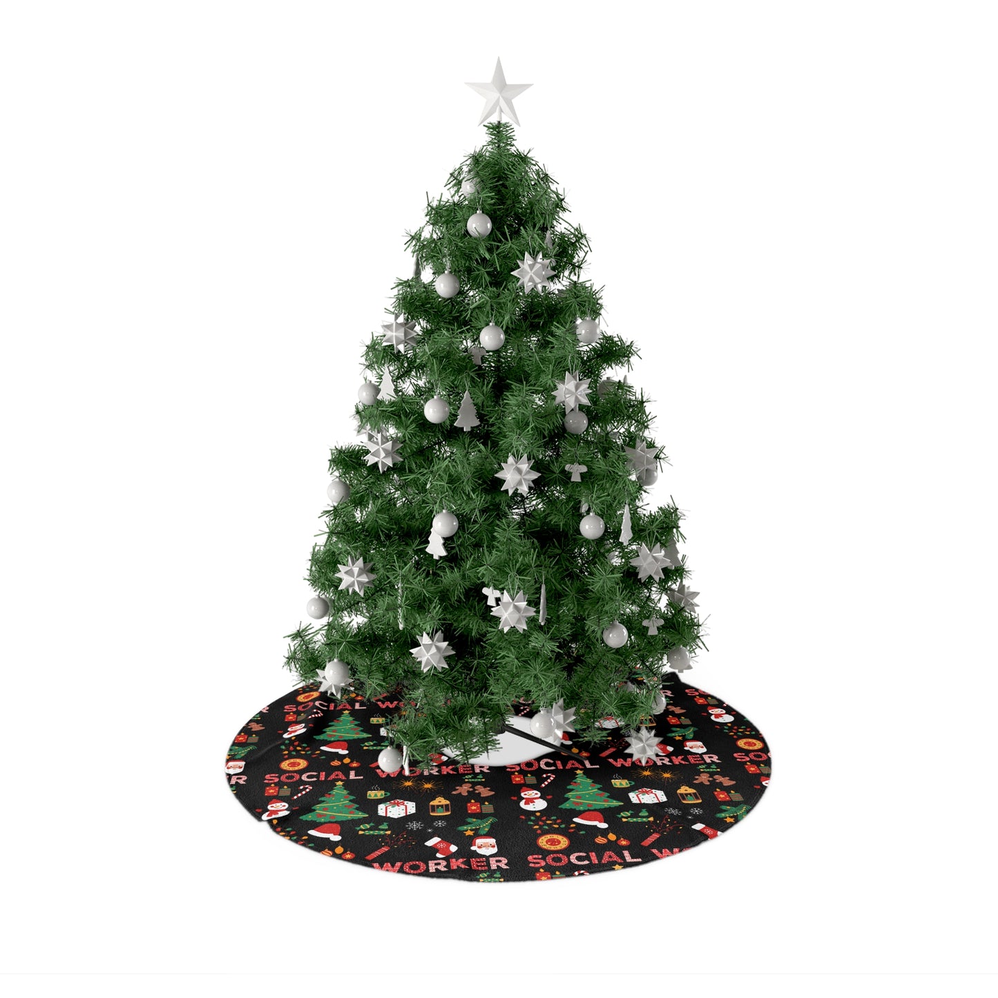 Social Worker Christmas Tree Skirt — Festive Holiday Tree Skirt for Social Workers