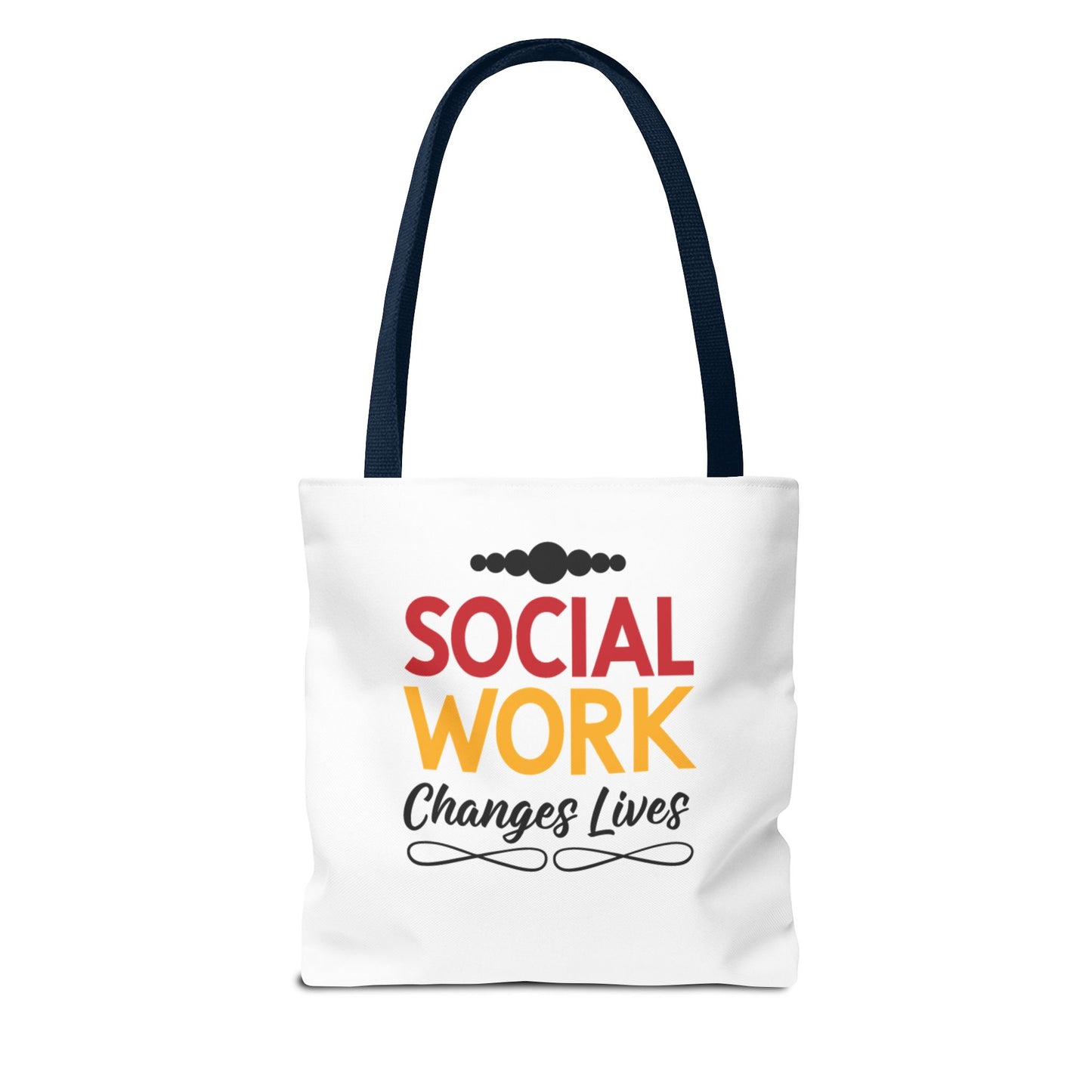 Social Worker Tote Bag — Inspirational "Social Workers Inspire Change" Two Side Design