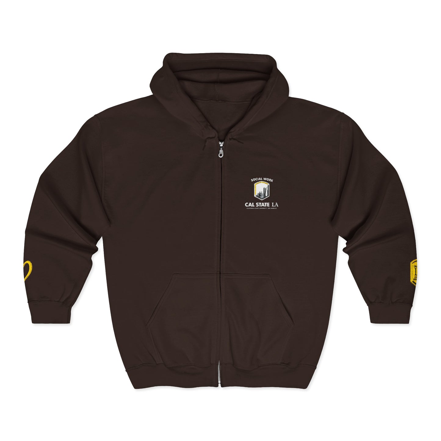 Cal State LA- School of Social Work -Unisex Heavy Blend™ Full Zip Hooded Sweatshirt - Ultimate Comfort for Fans