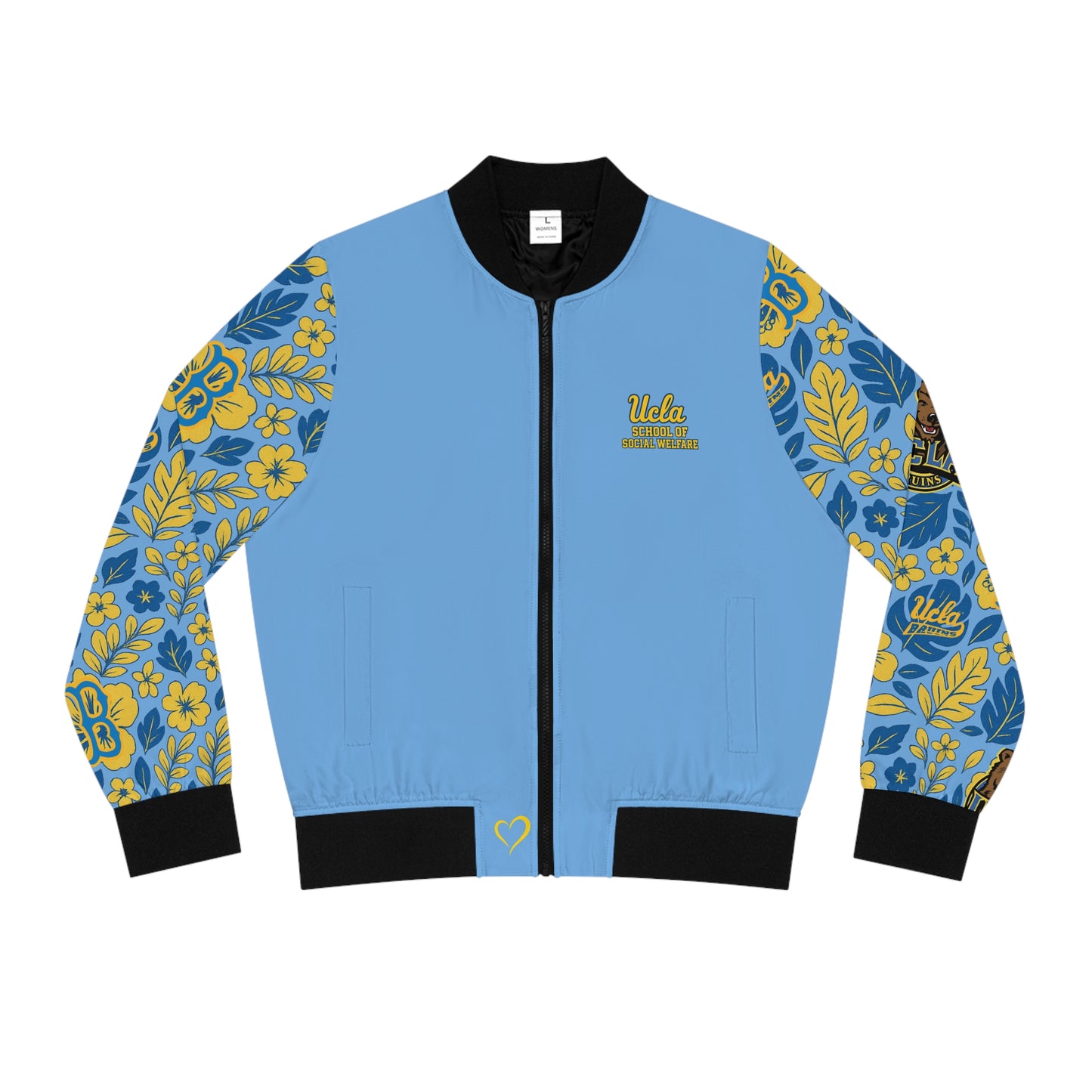 UCLA School of Social Welfare - Hawaiian Bomber Jacket - Baby Blue