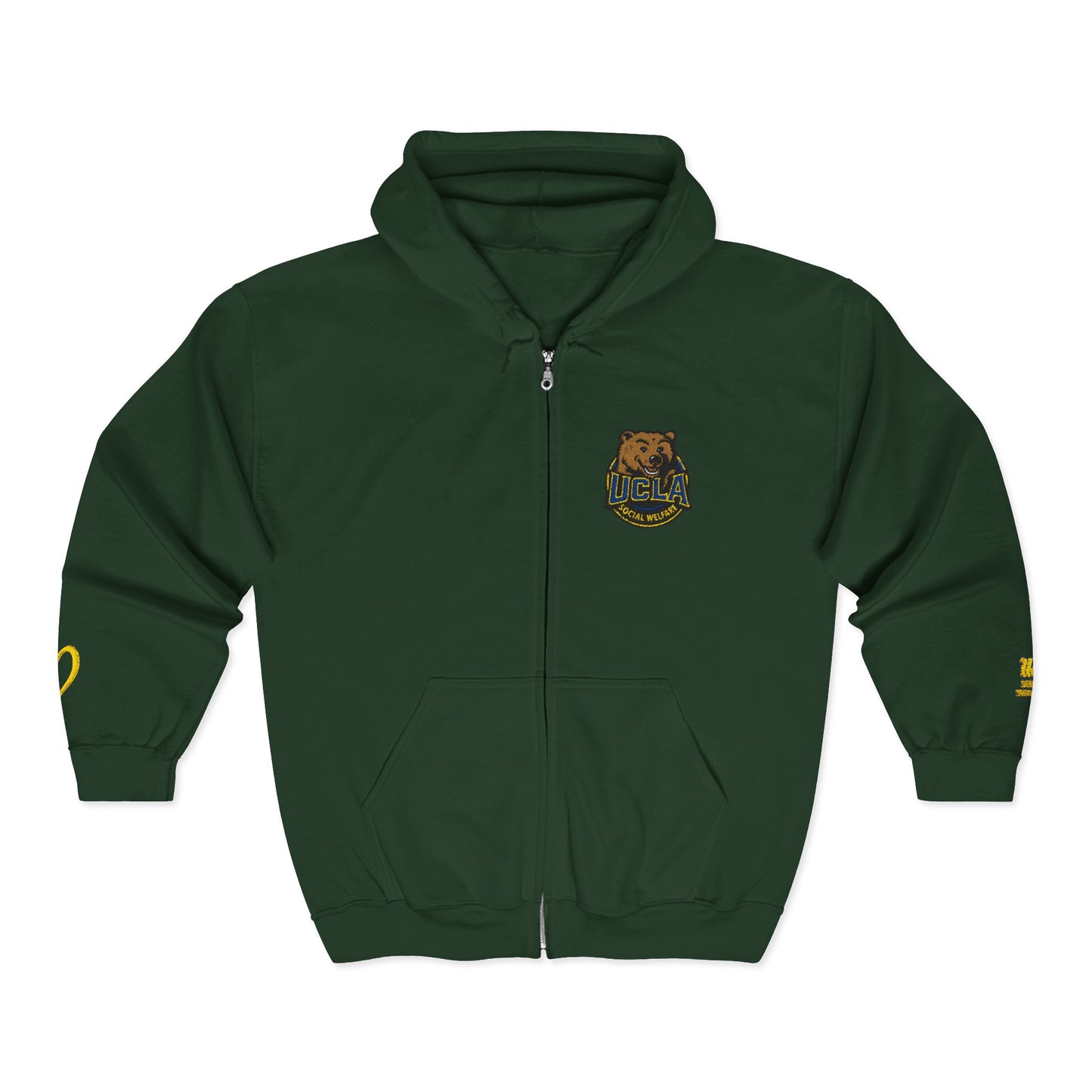 UCLA School of Social Welfare -Unisex Heavy Blend™ Full Zip Hooded Sweatshirt - Ultimate Comfort for Fans