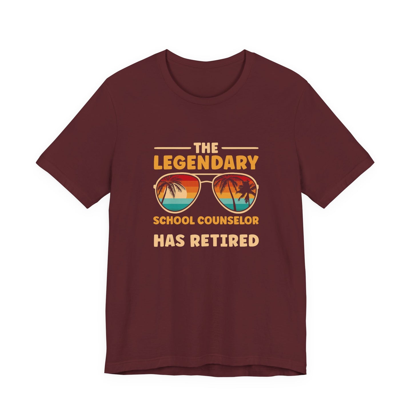 Unisex The Legendary School Counselor Has Retired T-Shirt — Retirement Gift Tee for Counselors