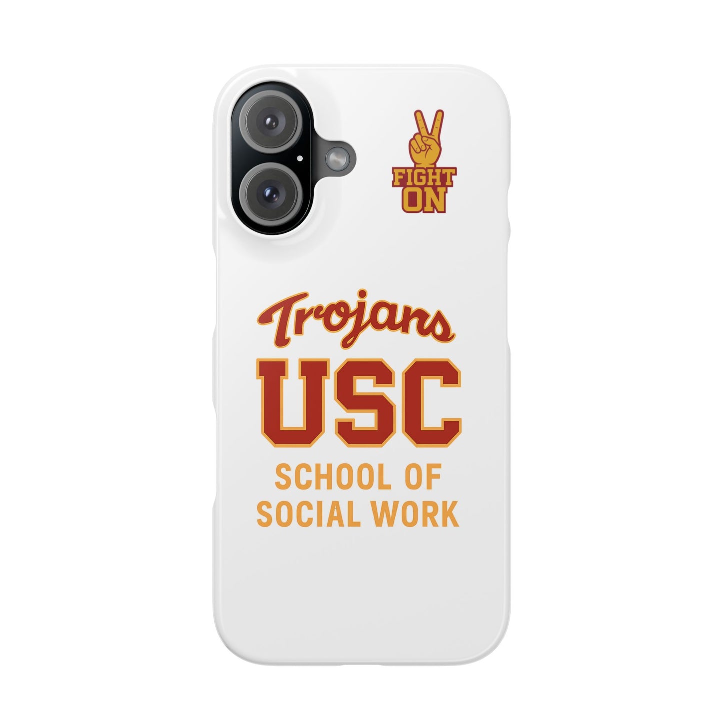 USC Trojans Slim I-Phone Case - School of Social Work (White)