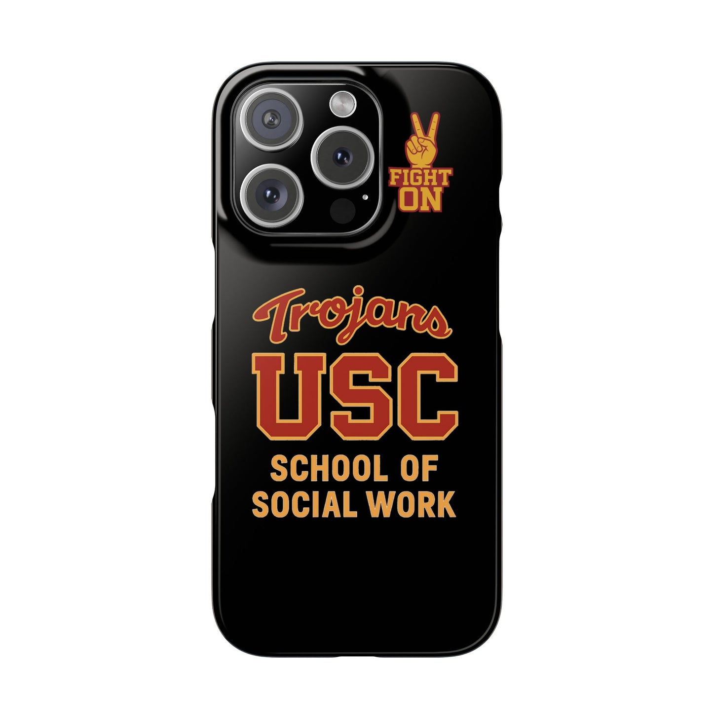 USC Trojans Slim I-Phone Case - School of Social Work (Black)