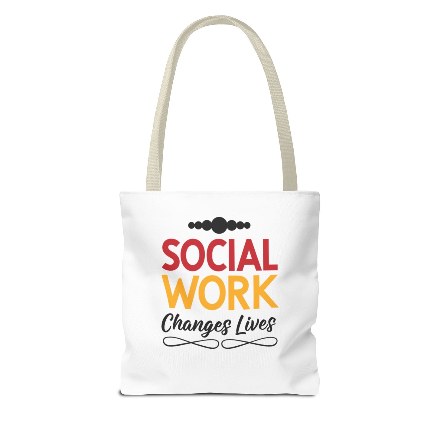 Social Worker Tote Bag — Inspirational "Social Workers Inspire Change" Two Side Design