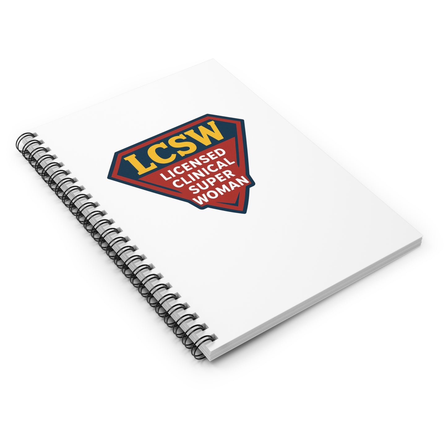 Social Work "Licensed Clinical Super Woman" - Spiral Notebook - Perfect for Students & Professionals