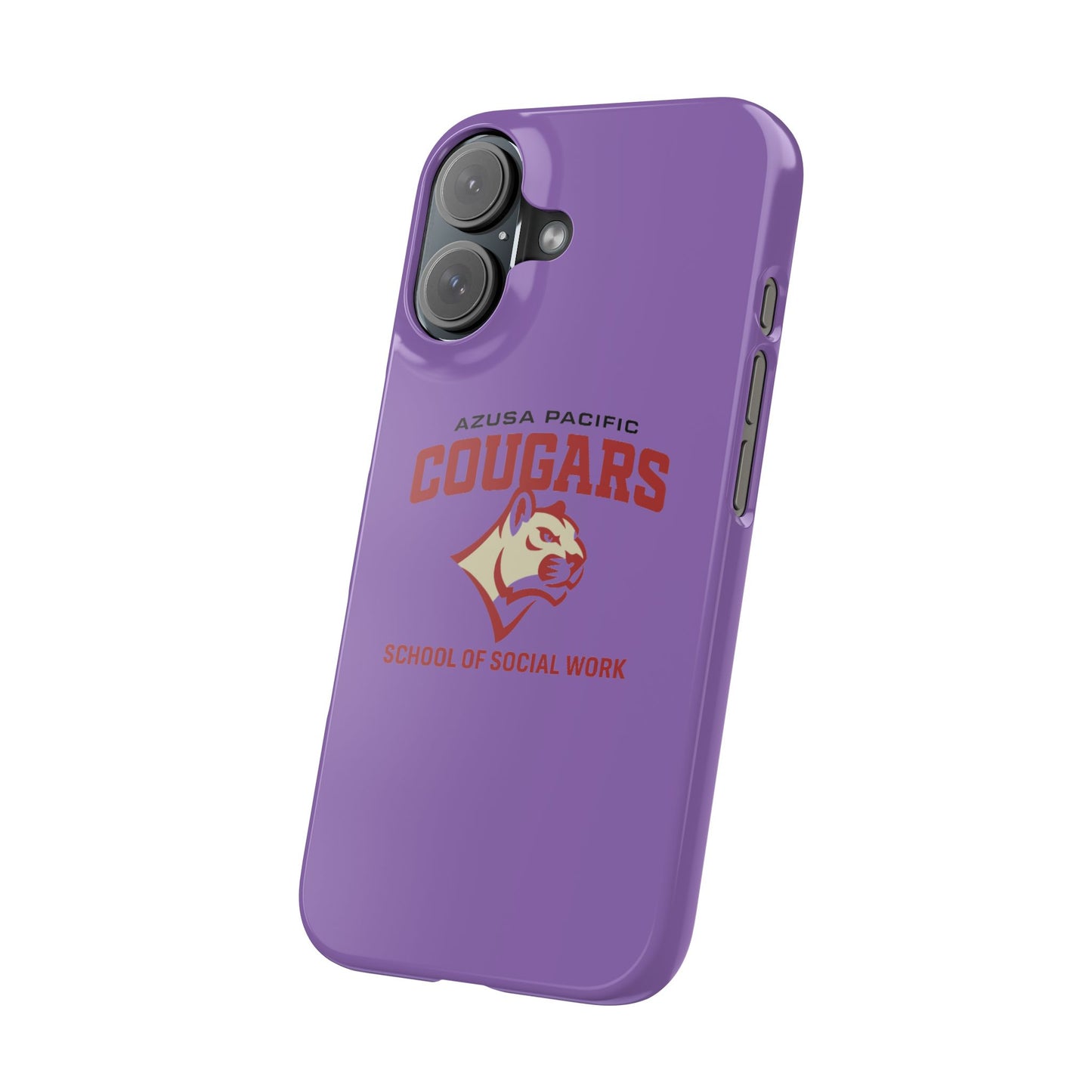 Azuza Pacific University - Slim I-Phone Case - School of Social Work (Light Purple)
