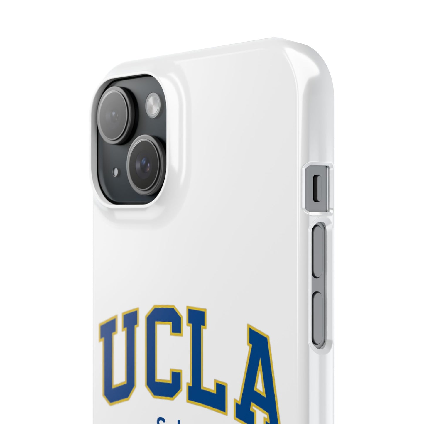 UCLA Slim I-Phone Case - School of Social Welfare-Text Logo (White)