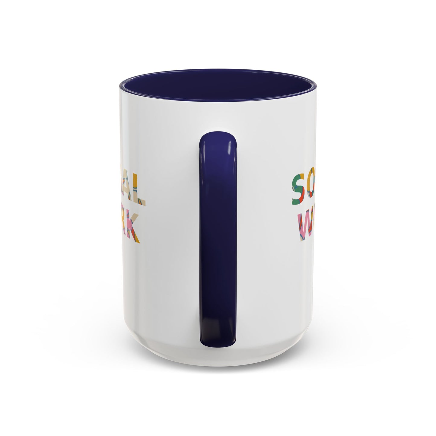 Social Work "Flower Letters" -Accent Mug - 15oz