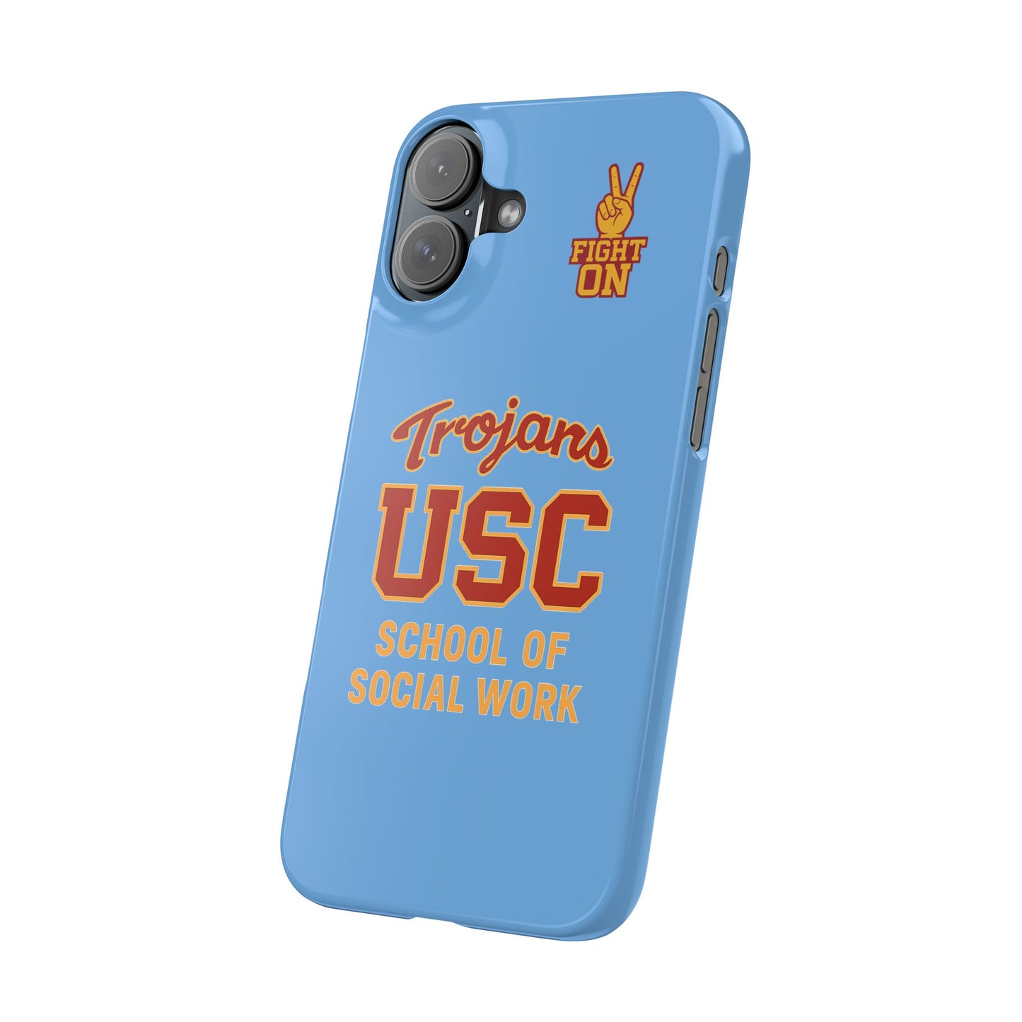USC Trojans Slim I-Phone Case - School of Social Work (Light Blue)