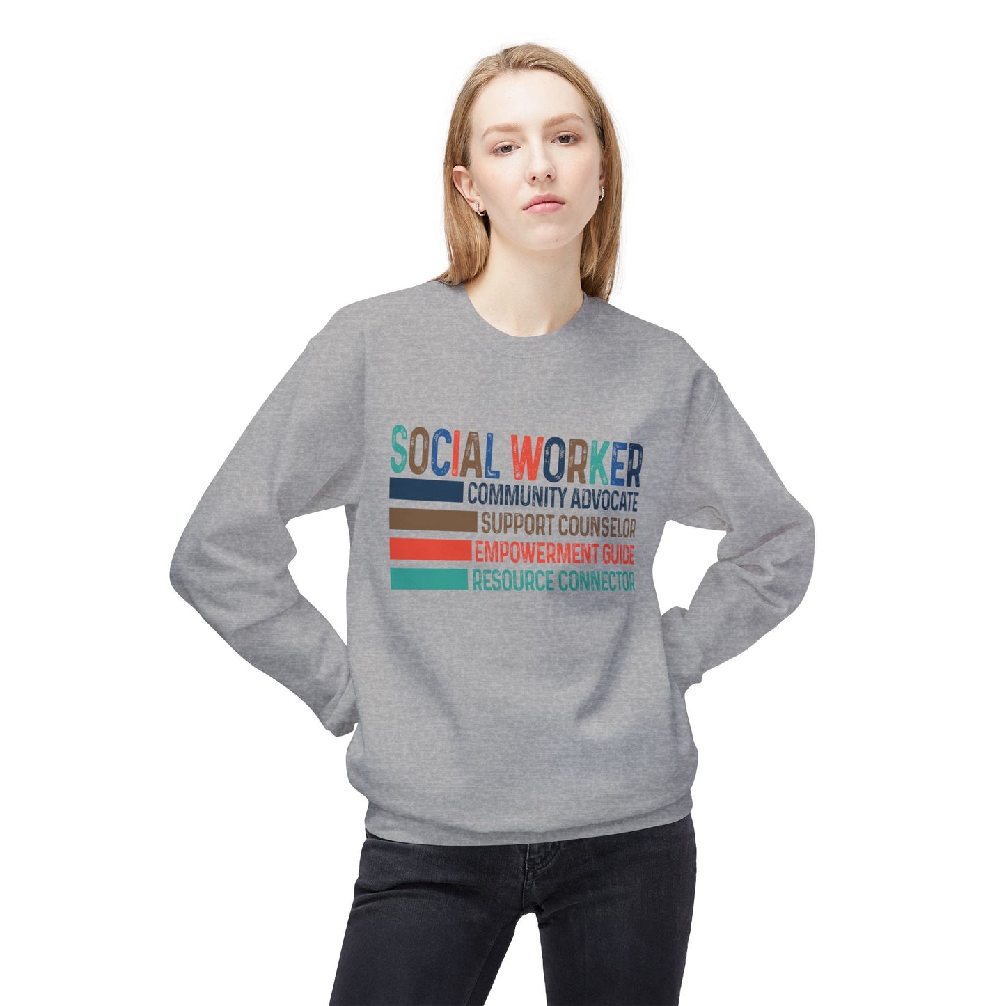 Social Worker Crewneck Sweatshirt — Retro & Fun Design