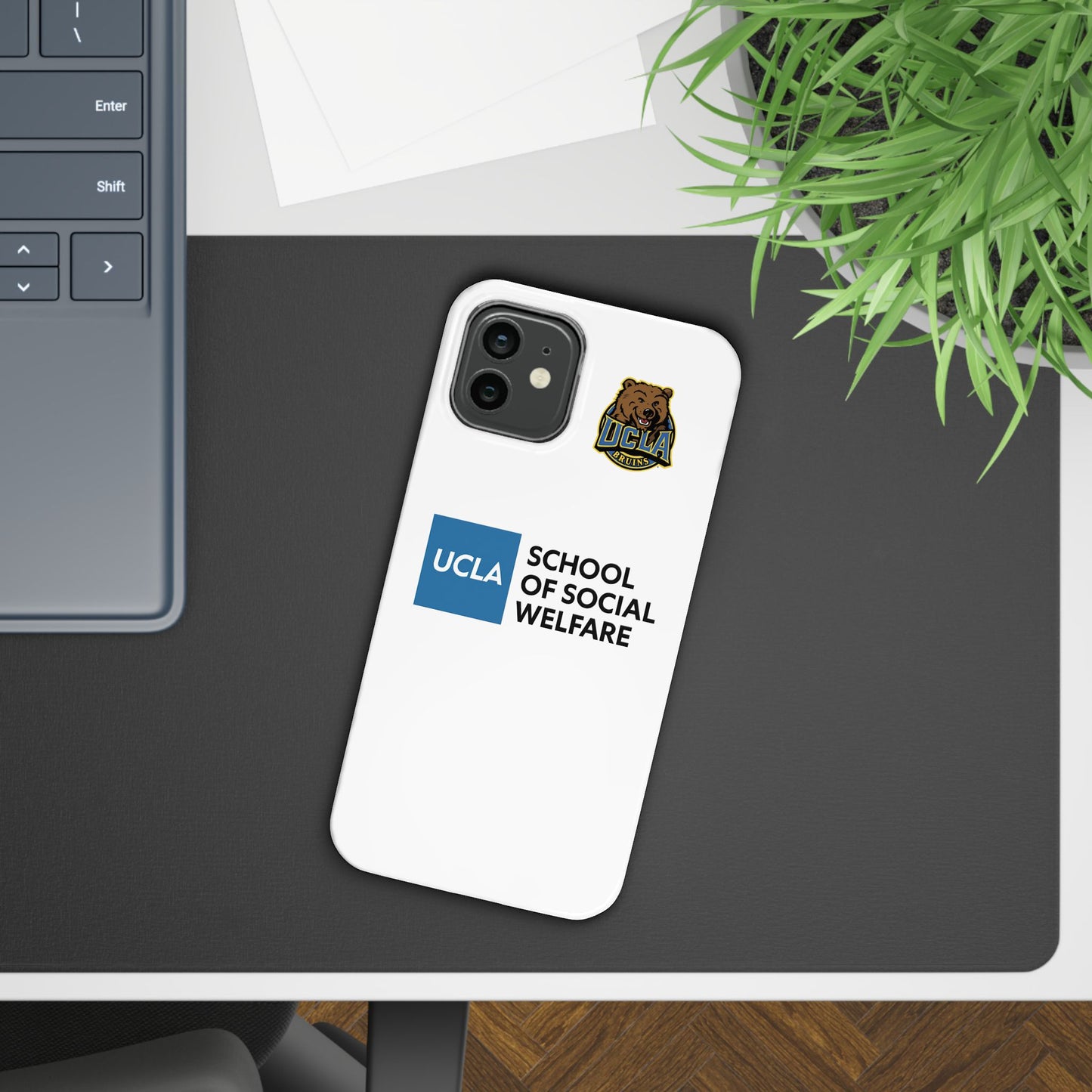 UCLA Slim I-Phone Case - School of Social Welfare (White)