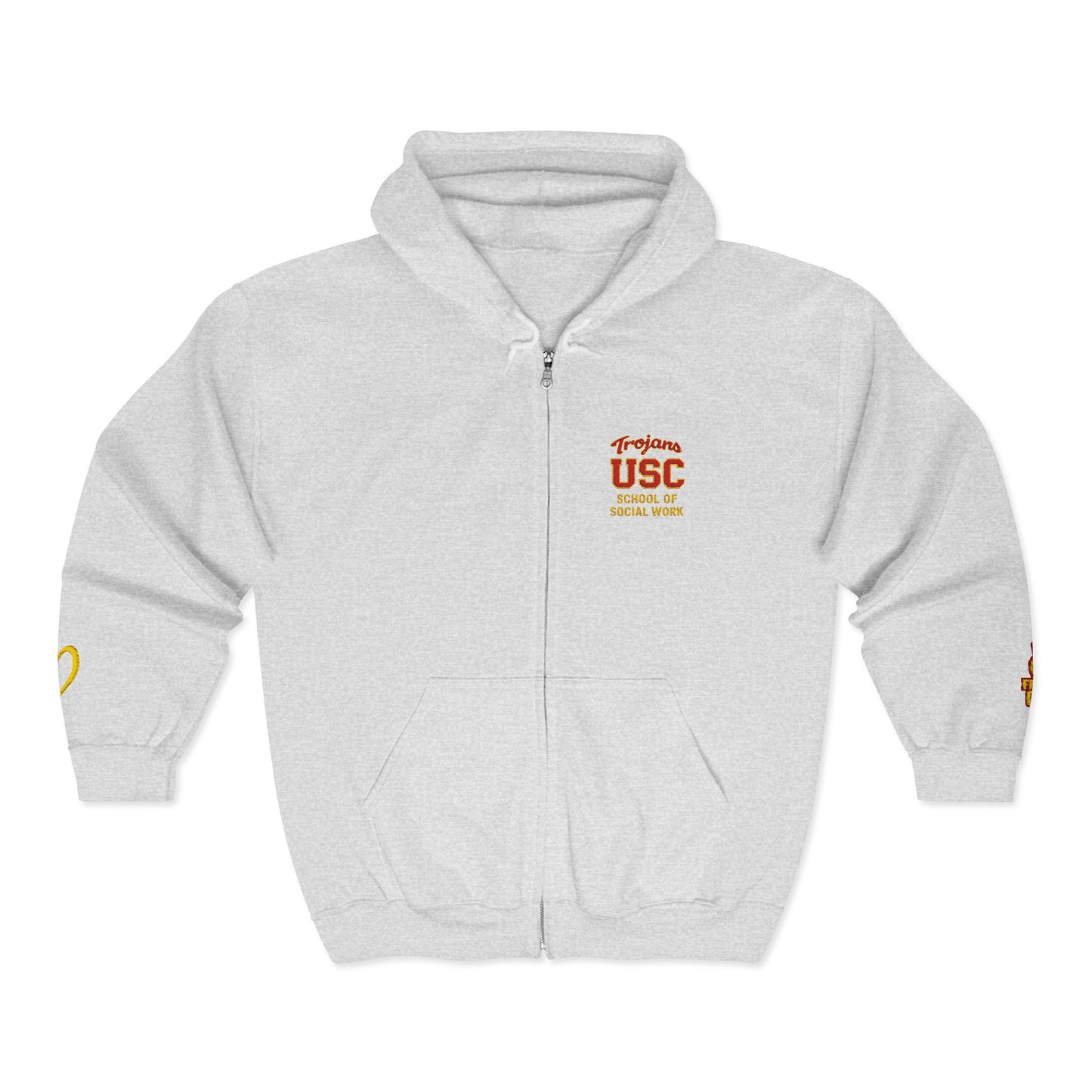 USC School of Social Work -Unisex Heavy Blend™ Full Zip Hooded Sweatshirt - Ultimate Comfort for Fans