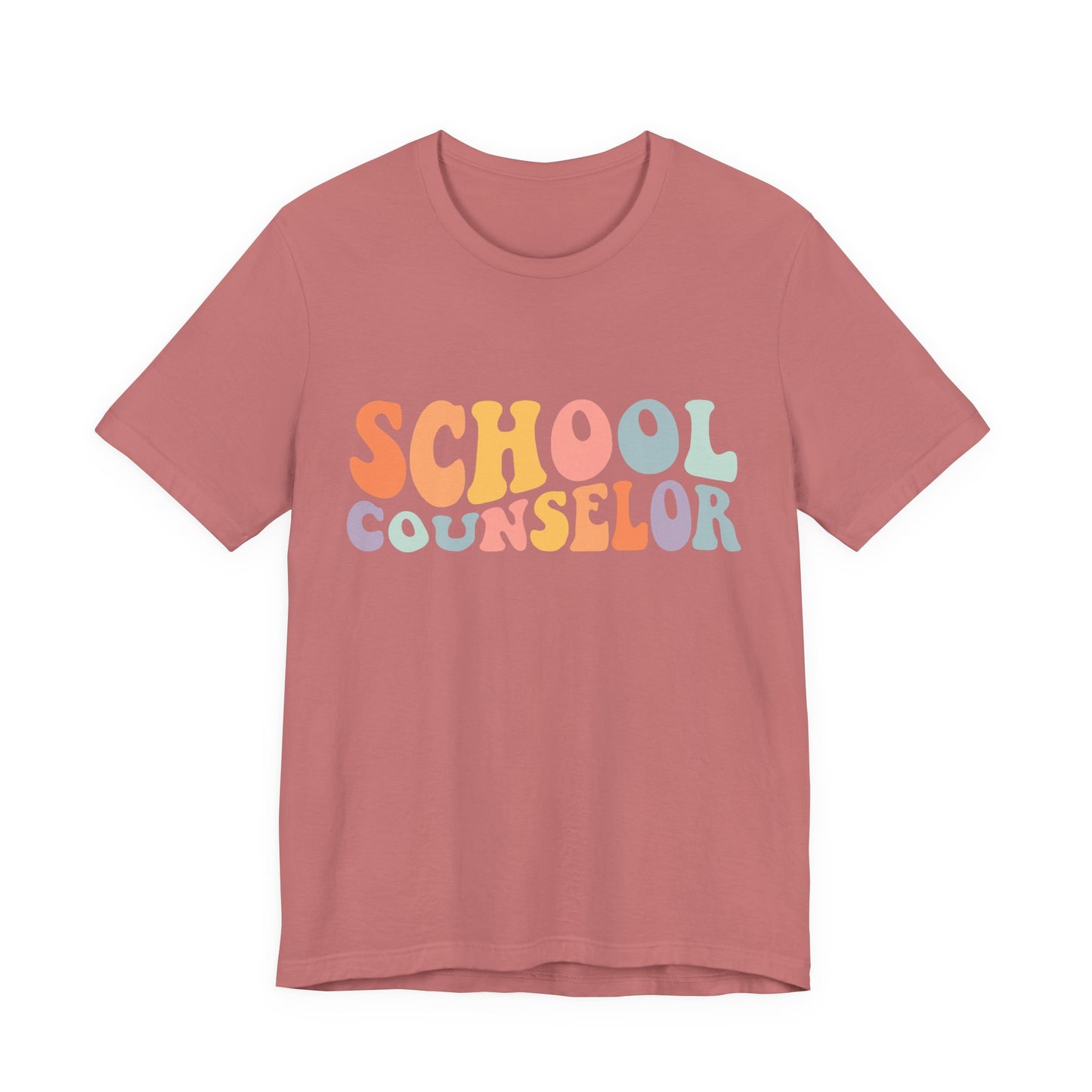Unisex School Counselor Retro Shirt — Colorful Counseling Appreciation Tee