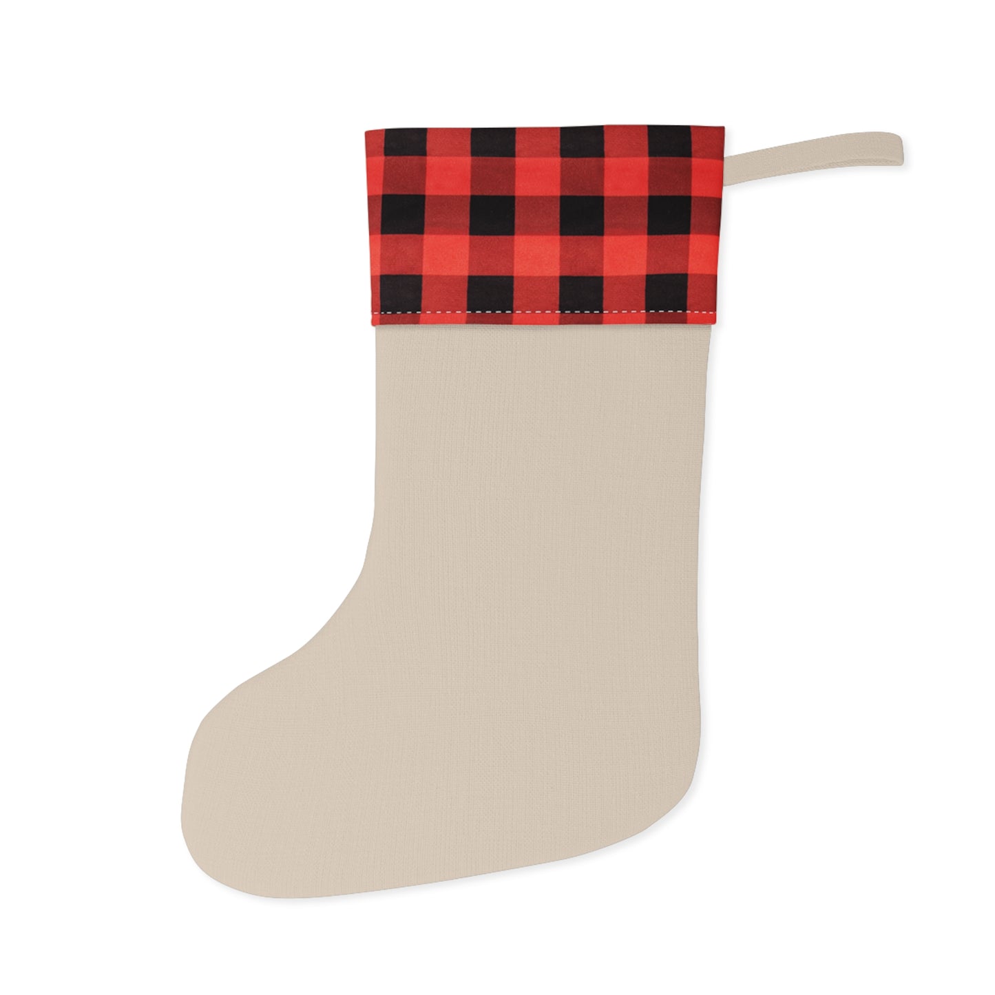 Green Buffalo Plaid Christmas Stocking – "Santa's Favorite School Social Worker"