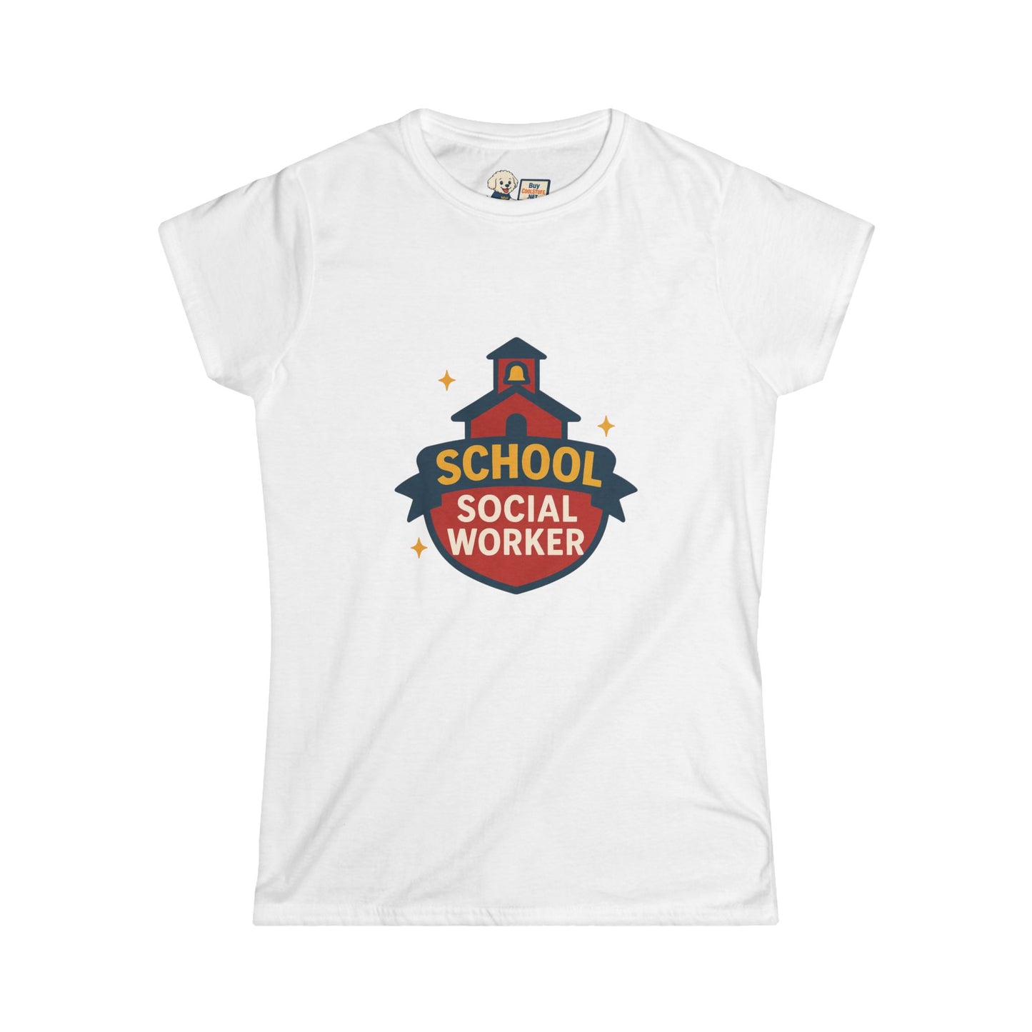 School Social Worker Women's Softstyle Tee - Empowerment Shirt for Education