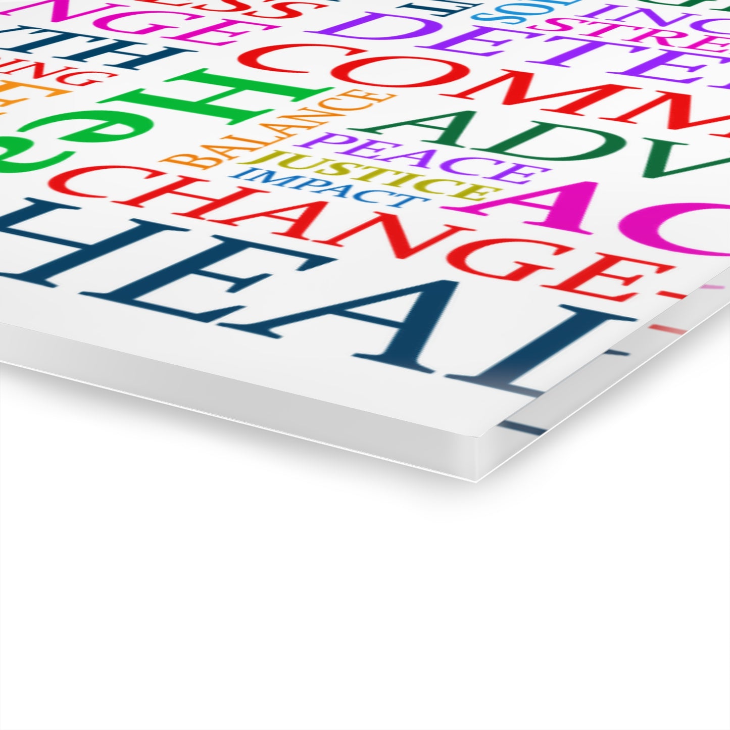 Social Worker Word Cloud Acrylic Print — Motivational Wall Art (French Cleat Hanging)