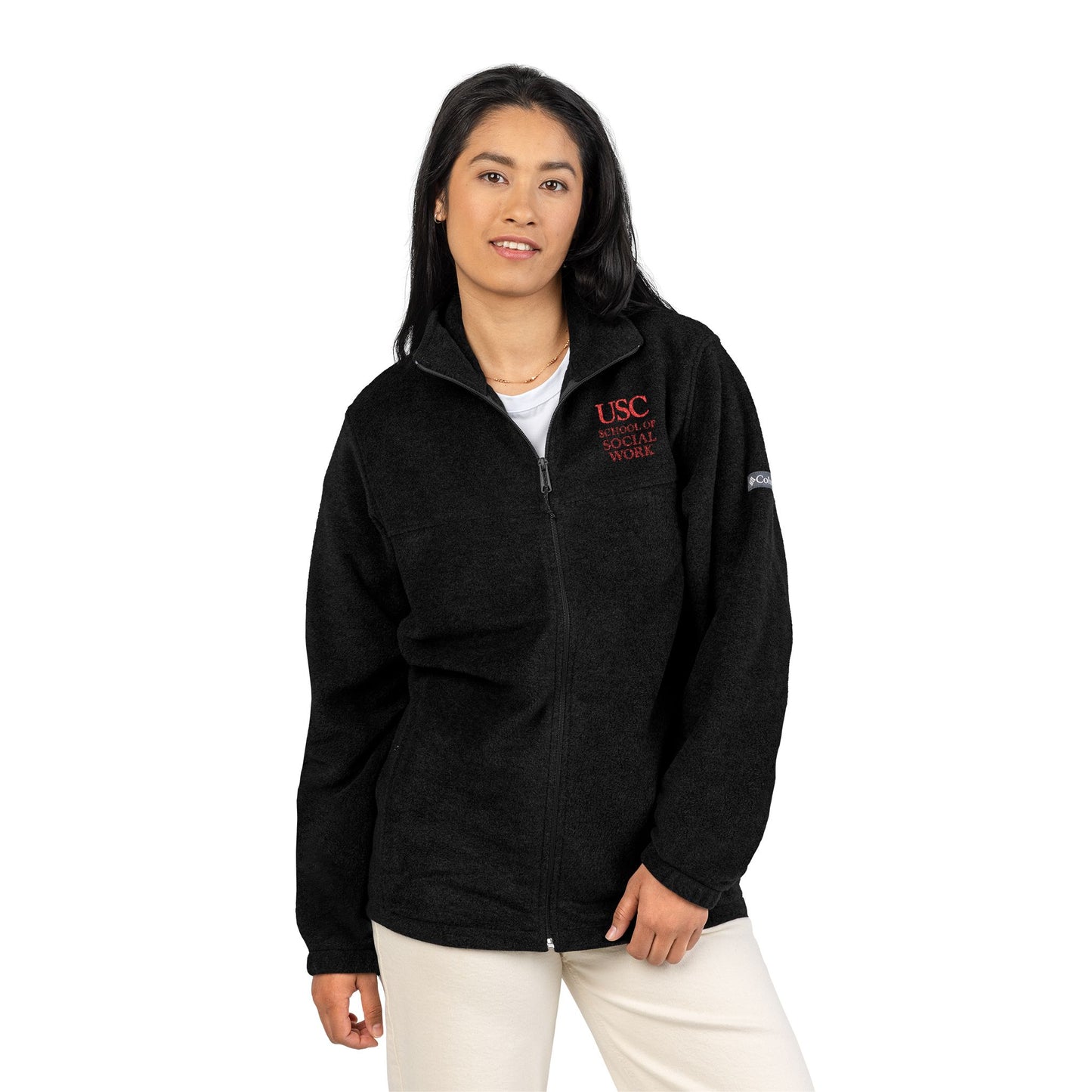 USC School of Social Work -Embroidered Unisex Columbia Fleece Jacket - Cozy & Stylish Outdoor Wear