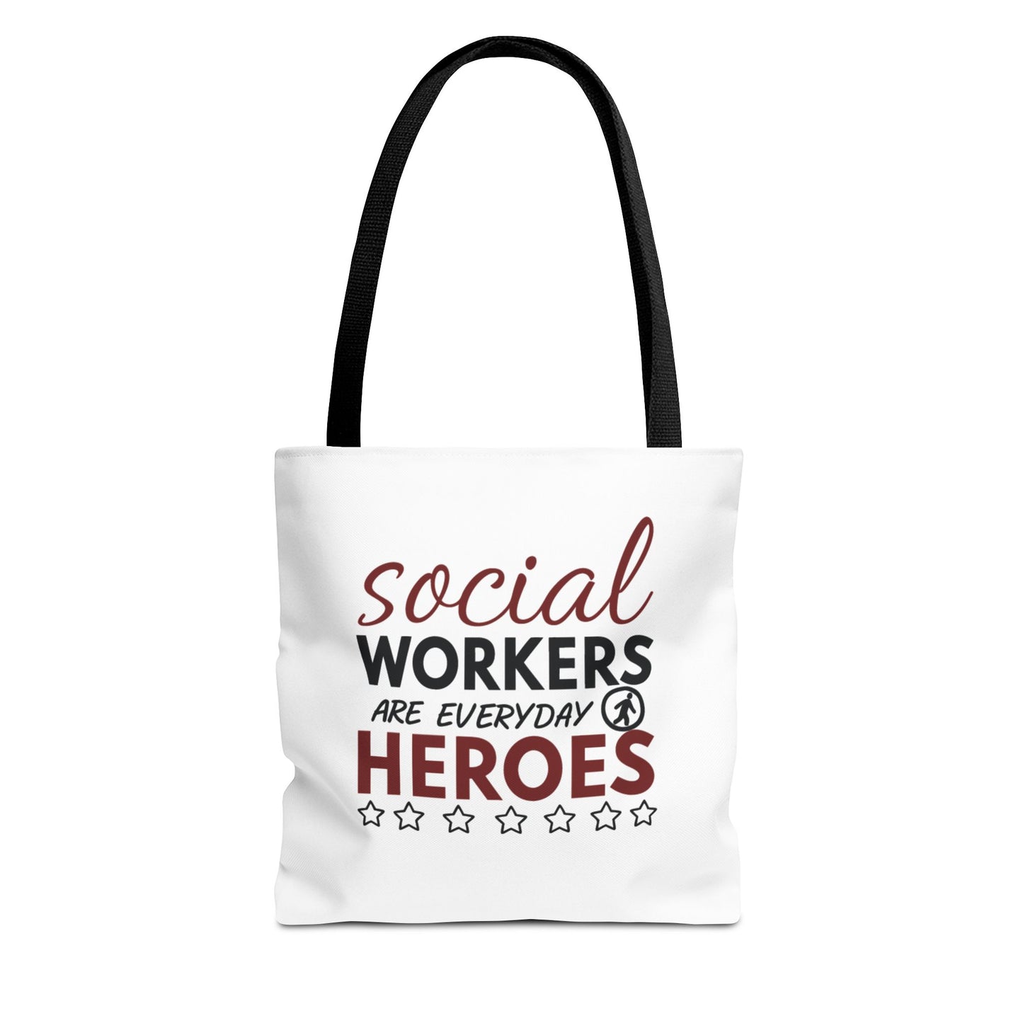 Social Worker Tote Bag — "Social Workers Are Everyday Heroes" / "Social Worker Change the World" Reusable Gift