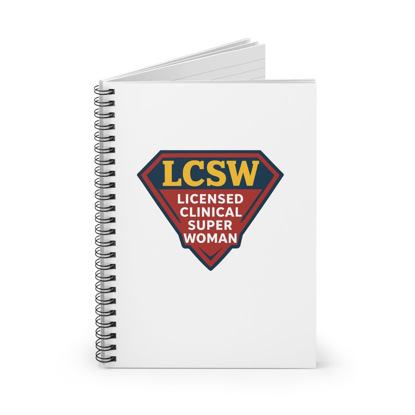 Social Work "Licensed Clinical Super Woman" - Spiral Notebook - Perfect for Students & Professionals