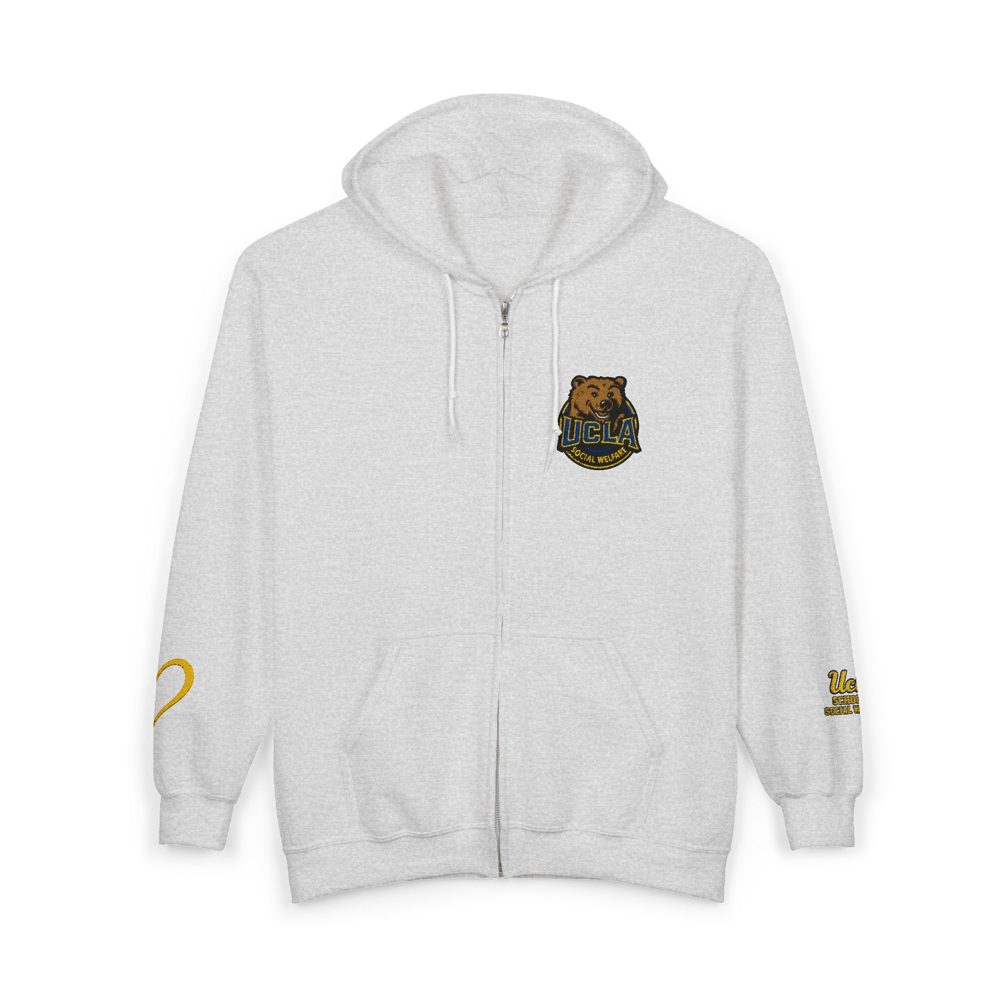 UCLA School of Social Welfare -Unisex Heavy Blend™ Full Zip Hooded Sweatshirt - Ultimate Comfort for Fans