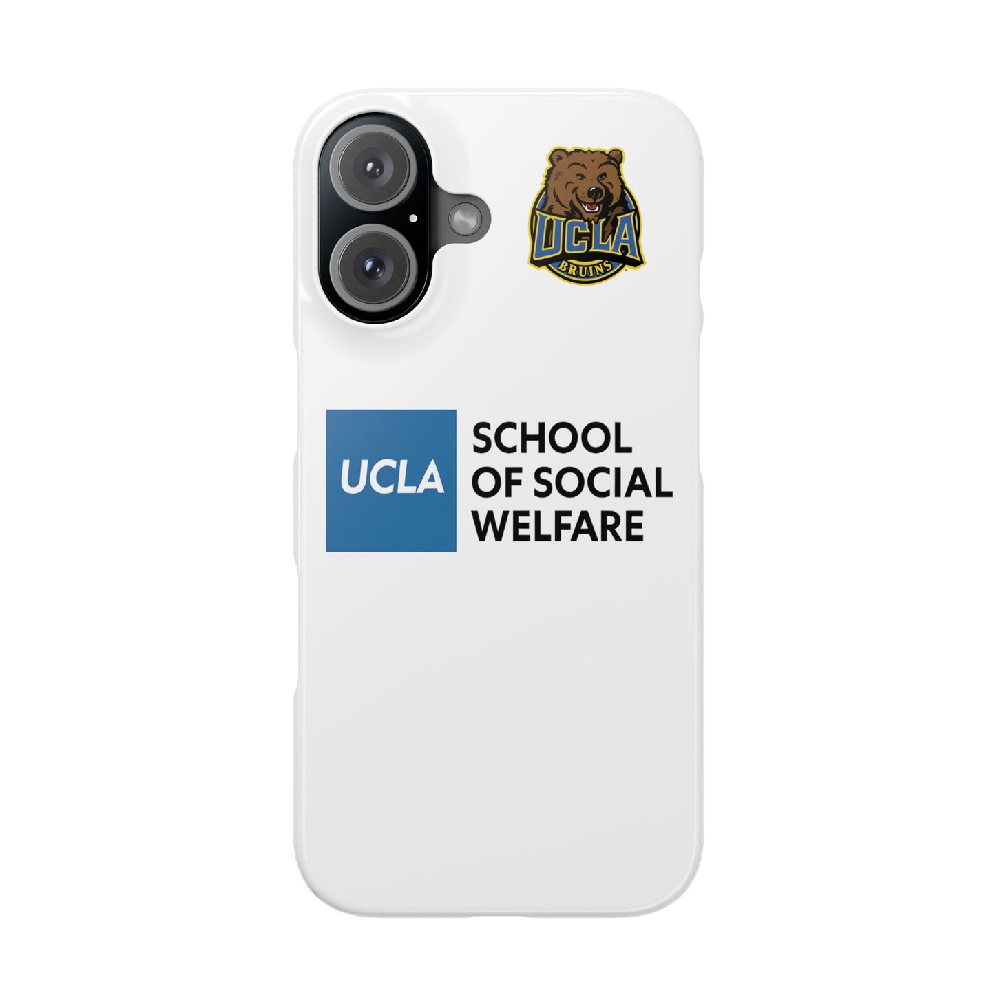 UCLA Slim I-Phone Case - School of Social Welfare (White)