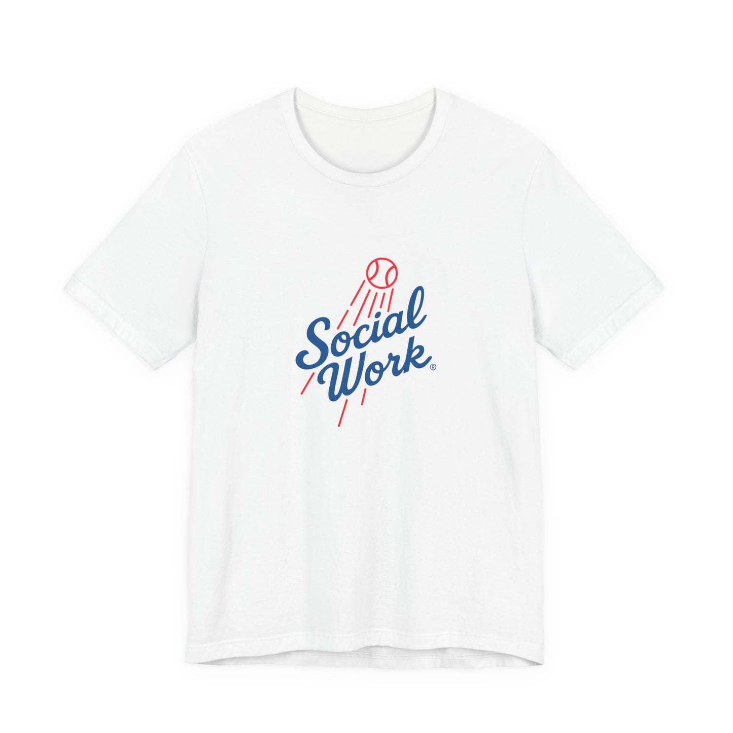 Men's Social Work Baseball Tee — Retro Script Social Worker T-Shirt