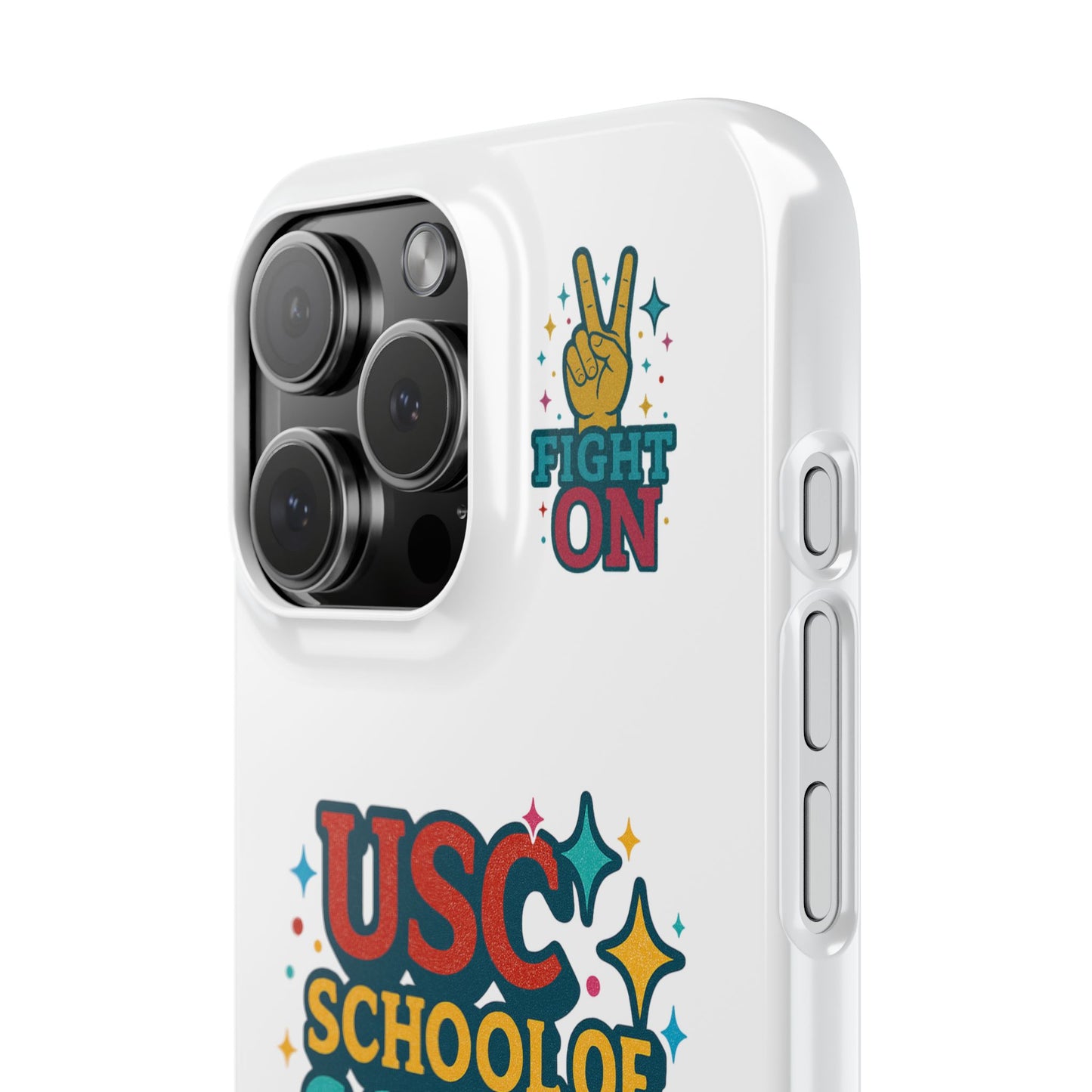 USC Trojans Slim I-Phone Case - School of Social Work - Glitter Style