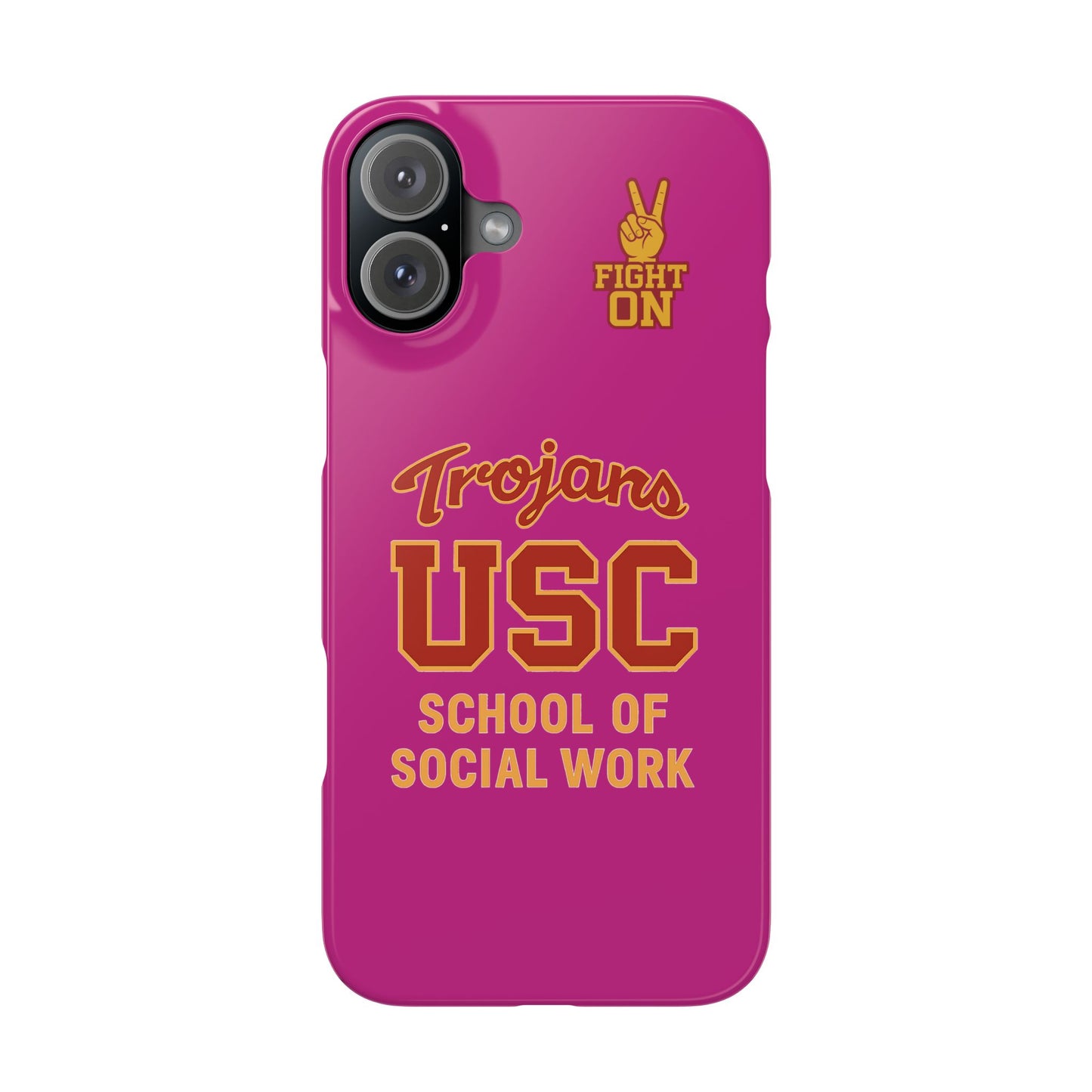 USC Trojans Slim I-Phone Case - School of Social Work (Pink)