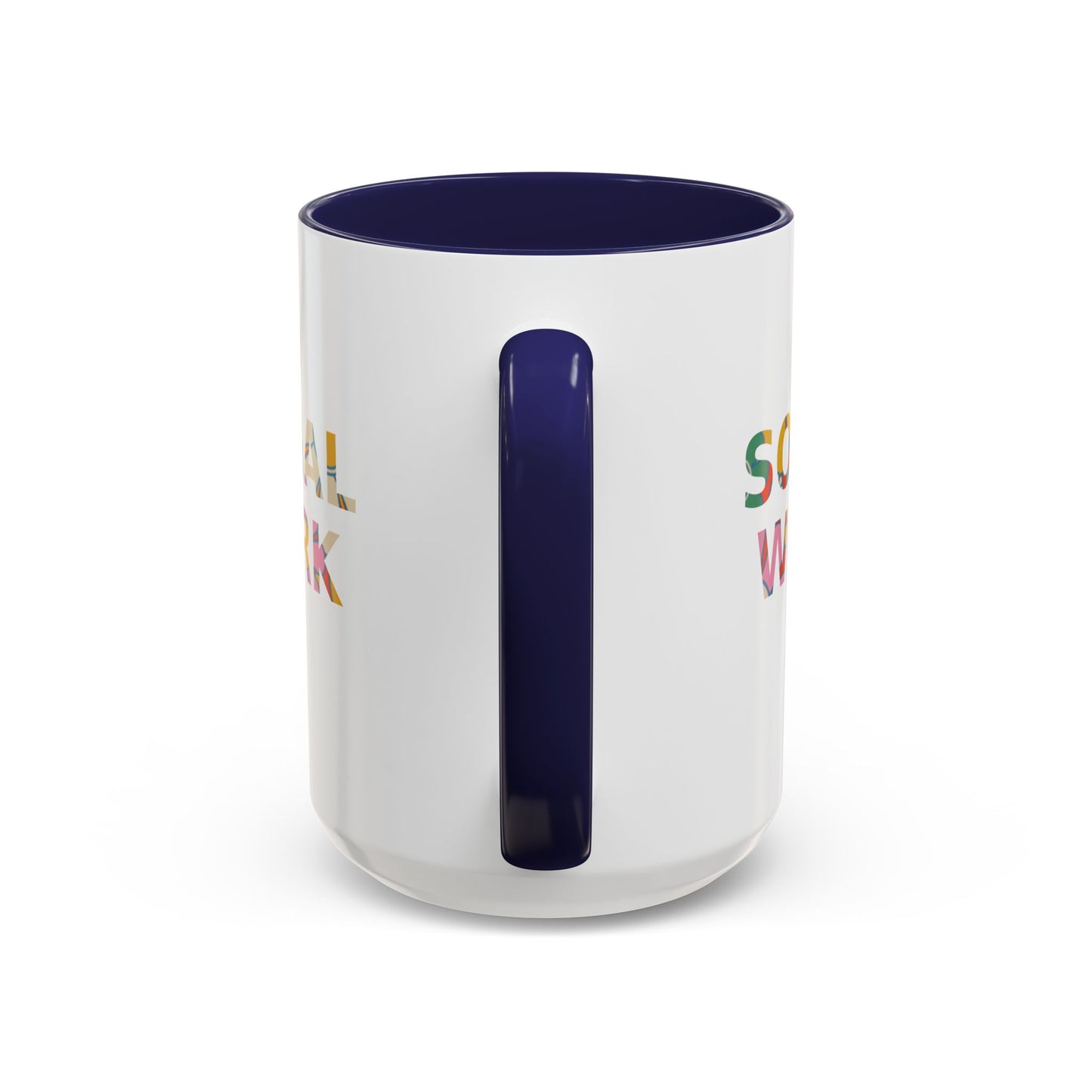 Social Work "Flower Letters" -Accent Mug - 15oz