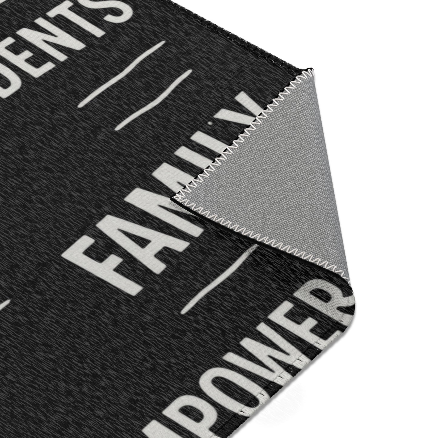 School Social Work Inspirational Area Rug - Black With Logo