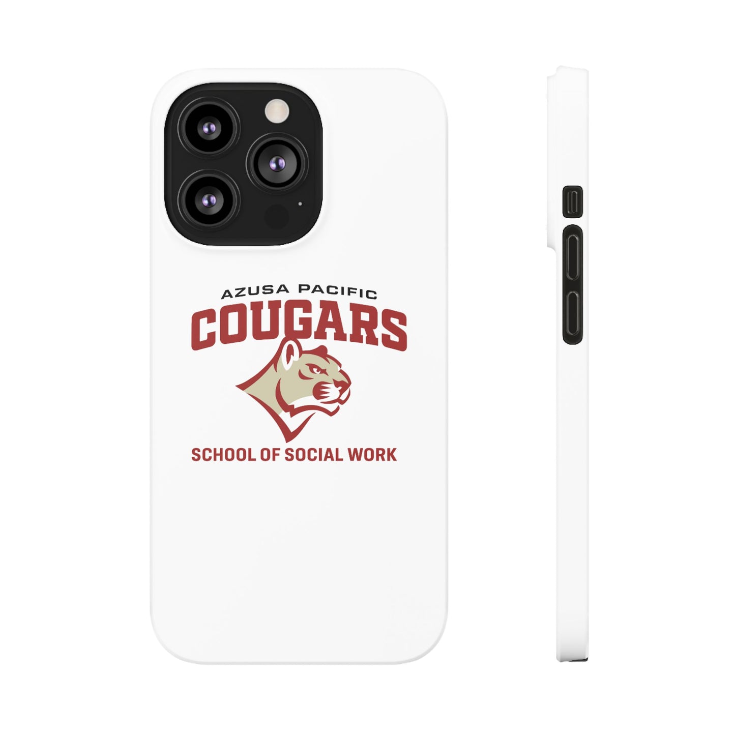 Azuza Pacific University - Slim I-Phone Case - School of Social Work (White)